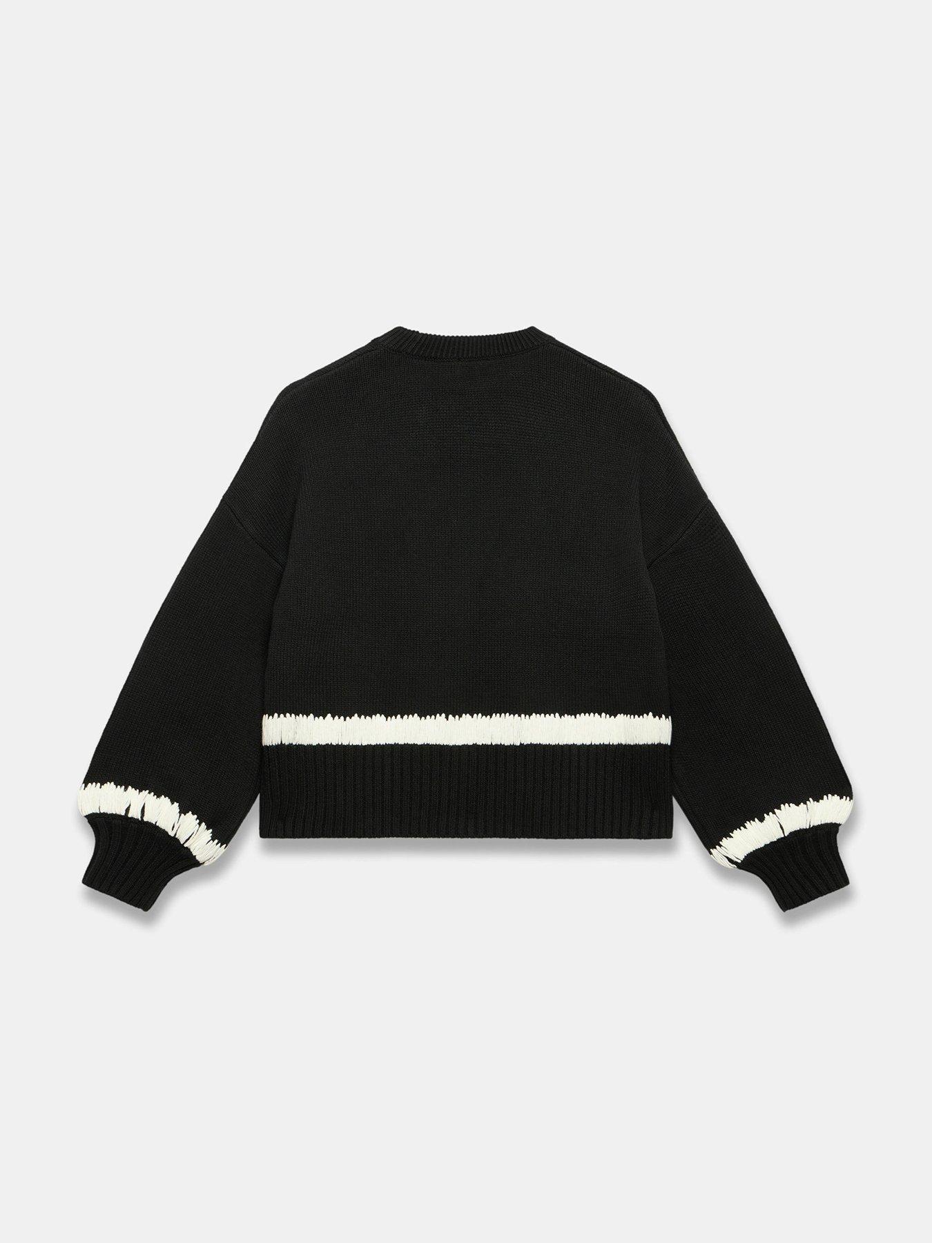 Image 6 of 6 of Mint Velvet Cuff Detail Crew Jumper - Black