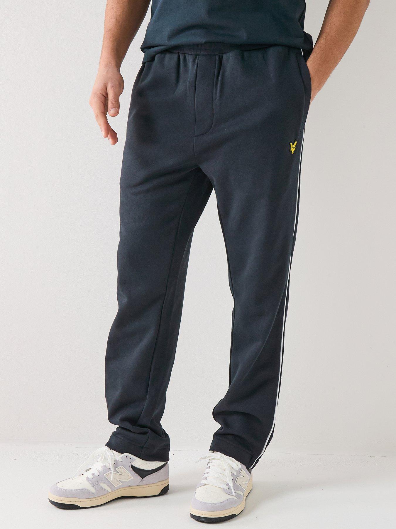 Lyle & Scott Piped Straight Leg Track Joggers, Navy, Size Xl, Men