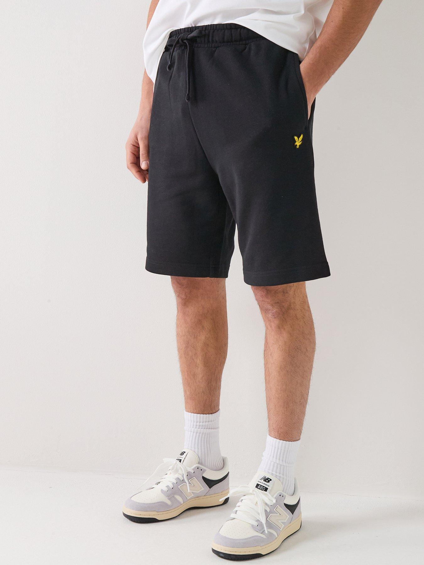 Lyle & Scott Plain Sweat Shorts, Black, Size L, Men