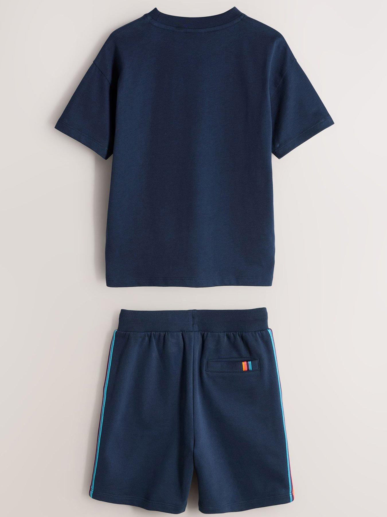 Image 3 of 7 of Paul Smith Junior Older Boys Logo T-Shirt &amp; Shorts Set - Navy
