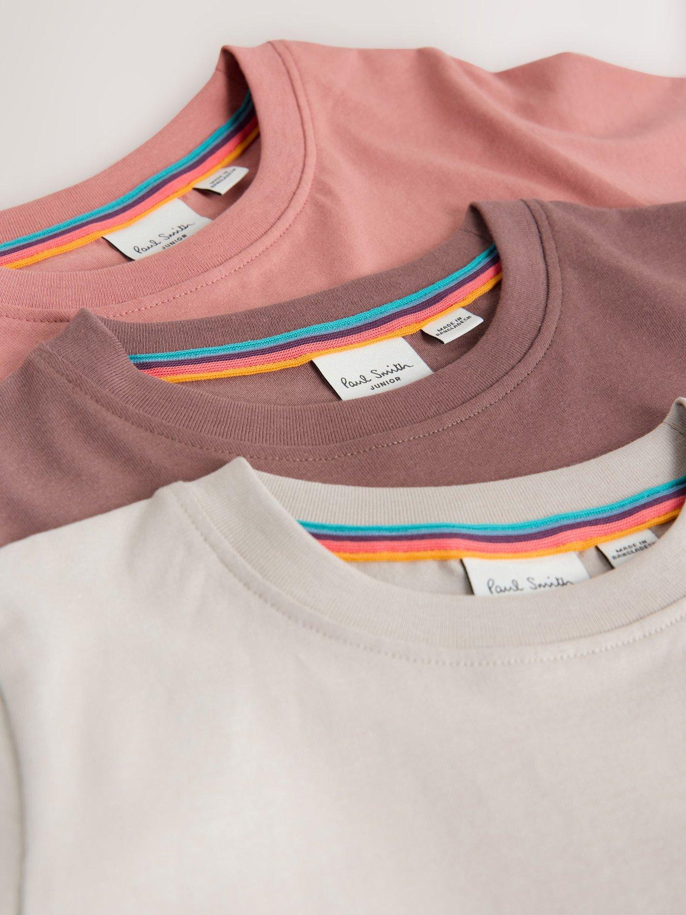 Image 4 of 6 of Paul Smith Junior Older Boys Zebra Tonal 3 Pack T-Shirts - Multi