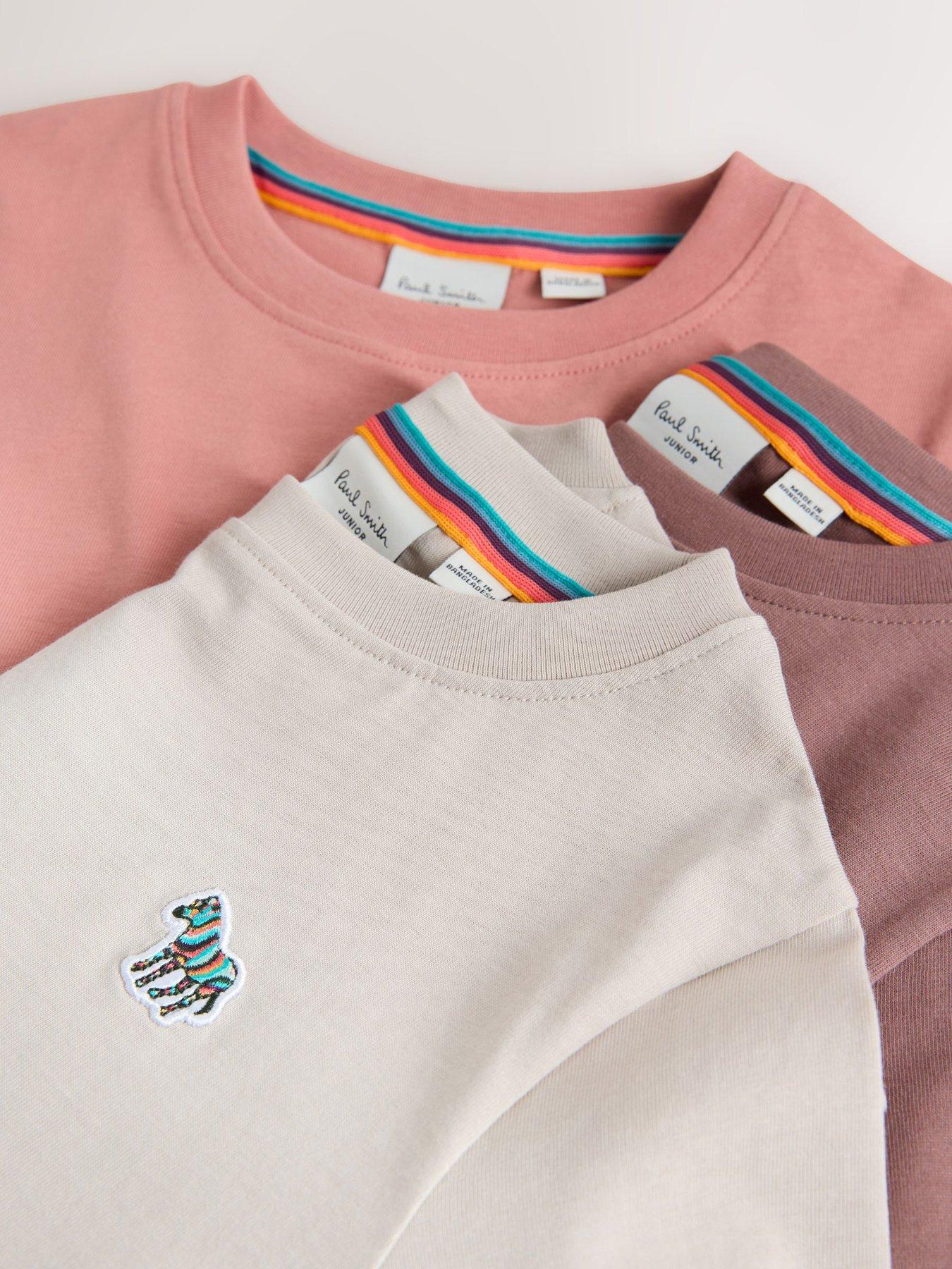 Image 5 of 6 of Paul Smith Junior Older Boys Zebra Tonal 3 Pack T-Shirts - Multi