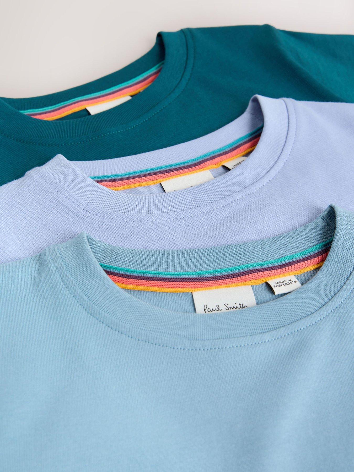 Image 4 of 6 of Paul Smith Junior Older Boys Logo 3 Pack T-Shirts - Blue
