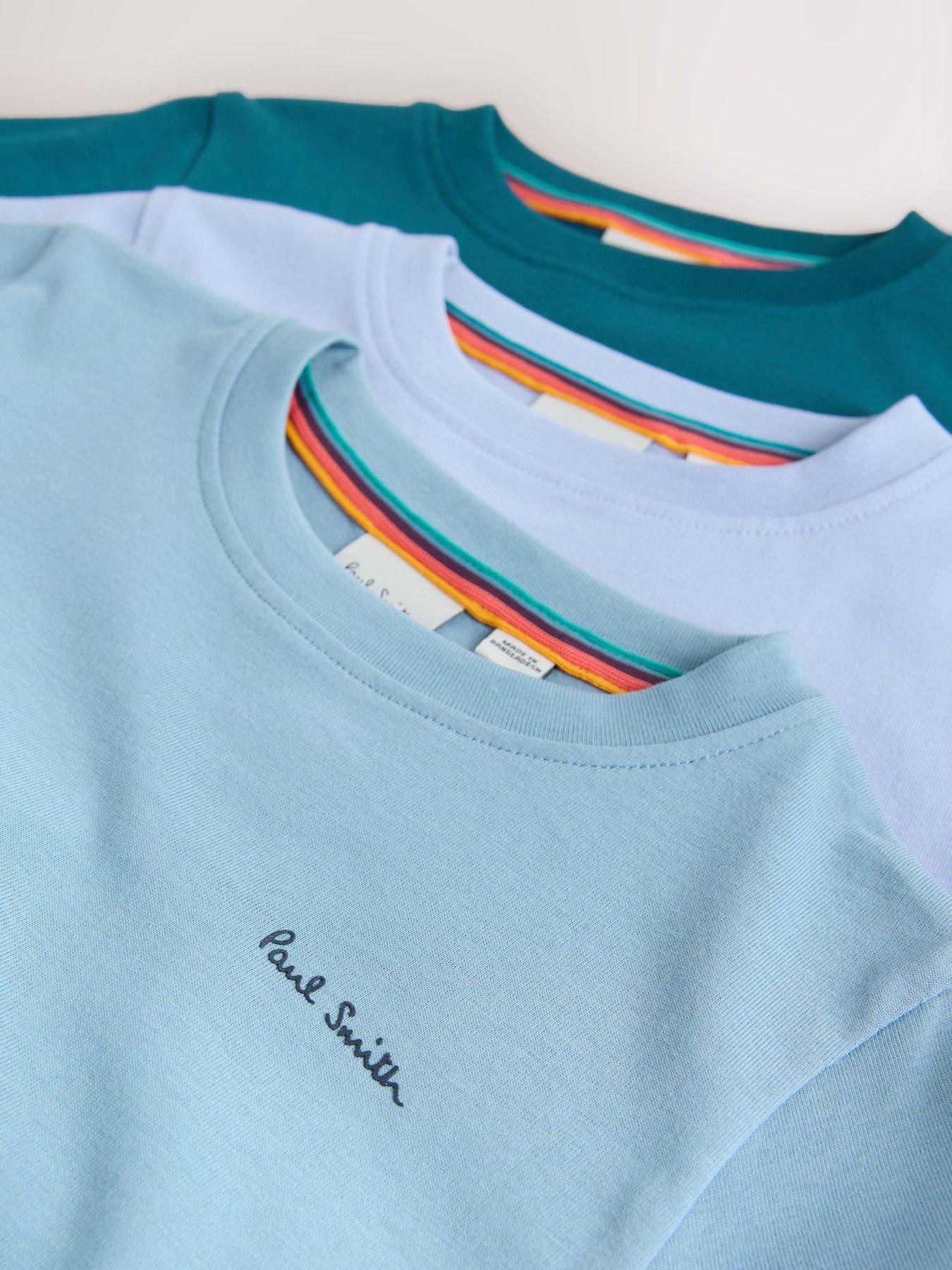 Image 5 of 6 of Paul Smith Junior Older Boys Logo 3 Pack T-Shirts - Blue