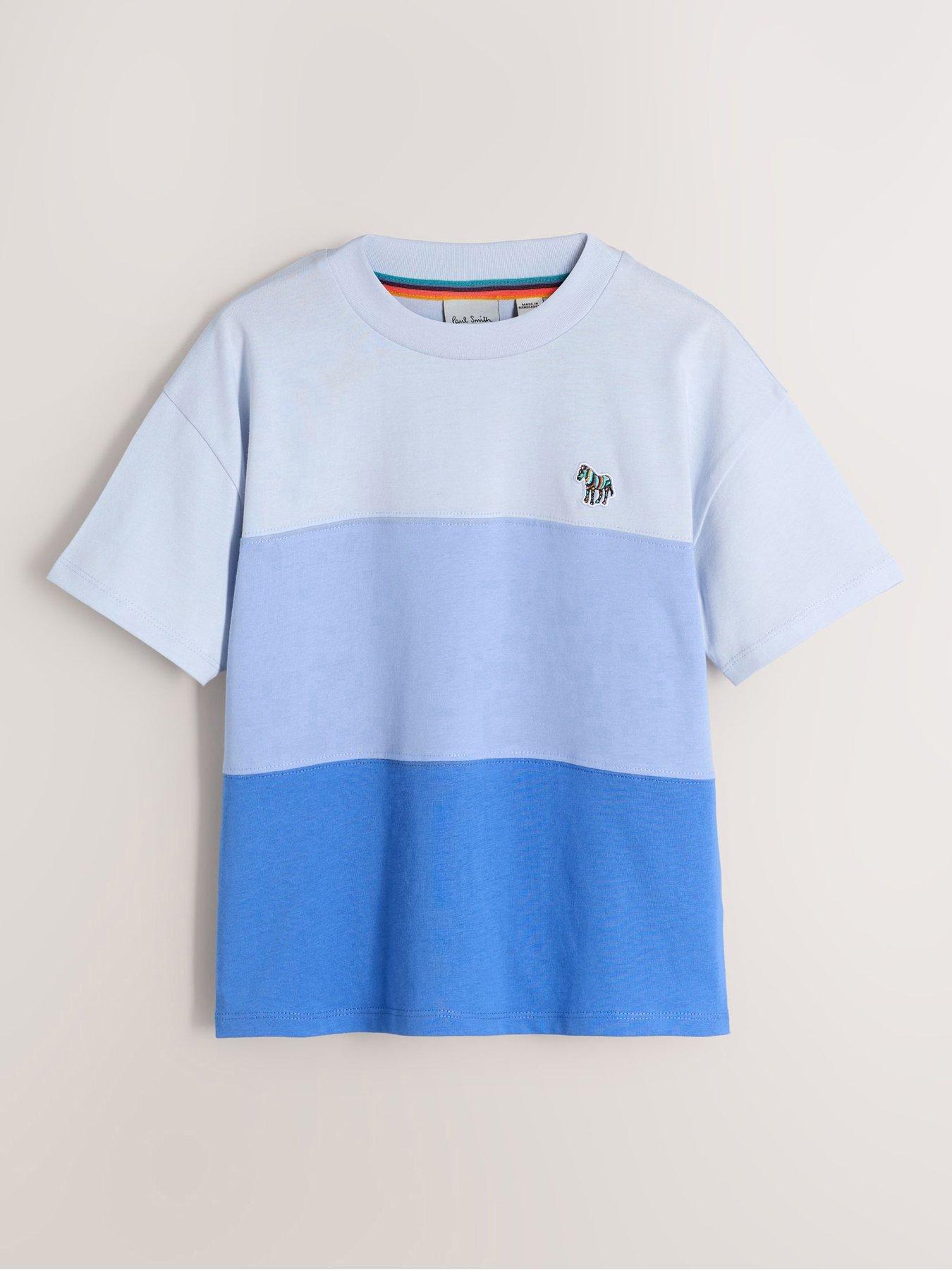 Image 3 of 6 of Paul Smith Junior Older Boys Zebra 3 Pack T-Shirts - Blue/White/Navy