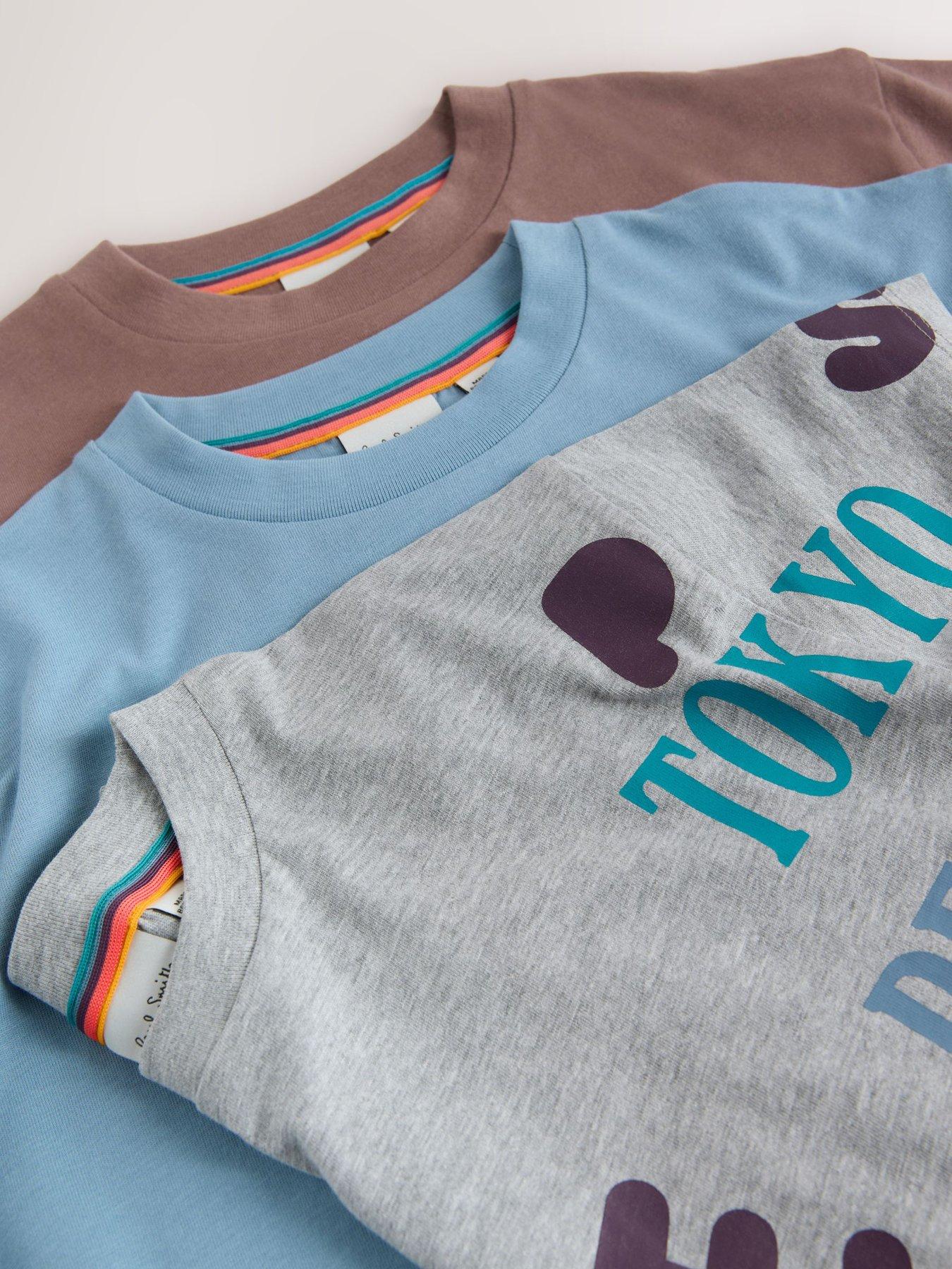 Image 6 of 7 of Paul Smith Junior Boys 3 Pack Graphic T-Shirts - Neutral