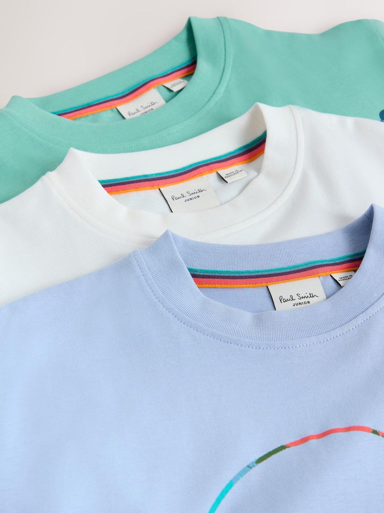 Image 4 of 6 of Paul Smith Junior Boys 3 Pack Graphic Logo T-Shirts - Multi