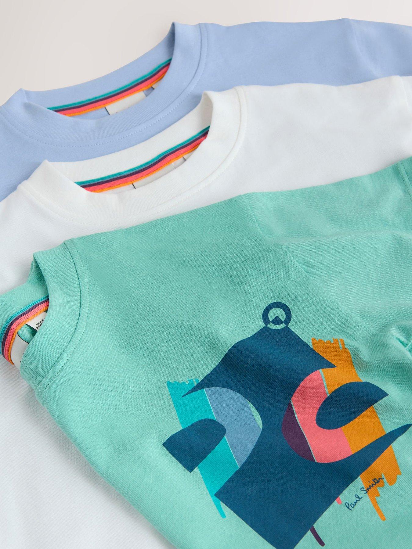 Image 5 of 6 of Paul Smith Junior Boys 3 Pack Graphic Logo T-Shirts - Multi