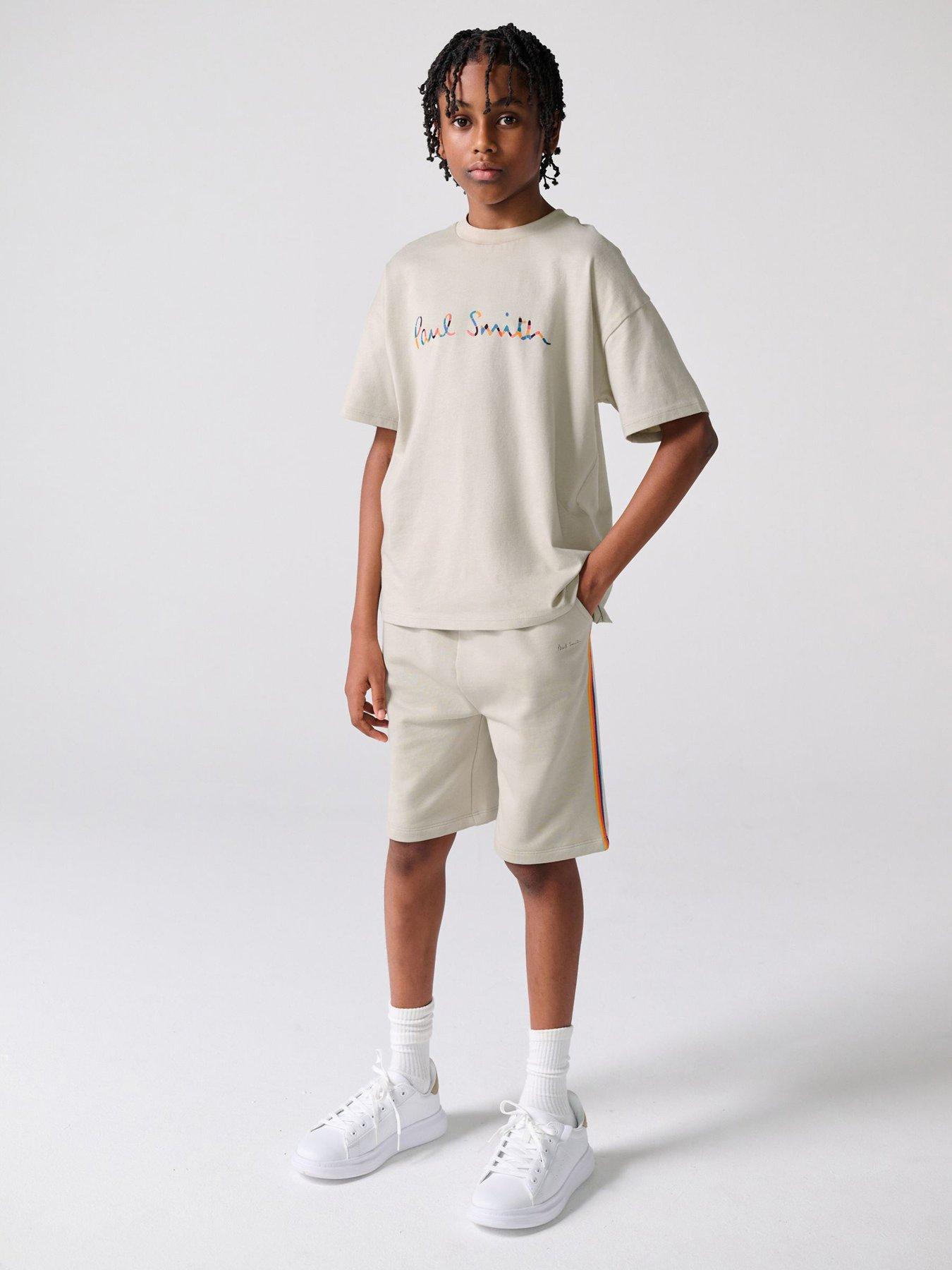 Paul Smith Junior Older Boys Logo T-Shirt And Shorts Set - Neutral