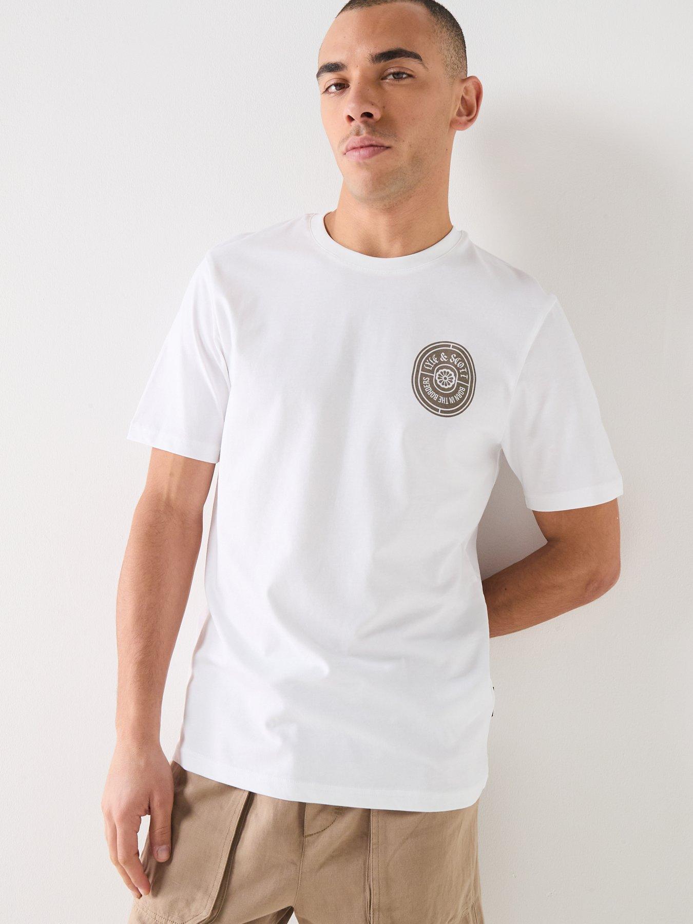 Image 2 of 6 of Lyle & Scott Borders Label Graphic T-Shirt - White
