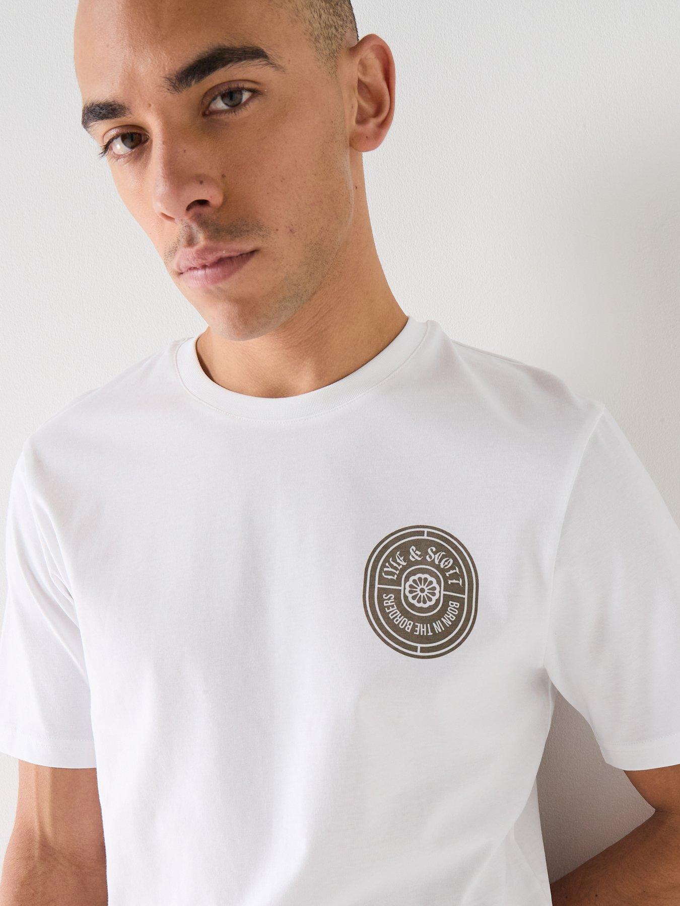 Image 4 of 6 of Lyle & Scott Borders Label Graphic T-Shirt - White