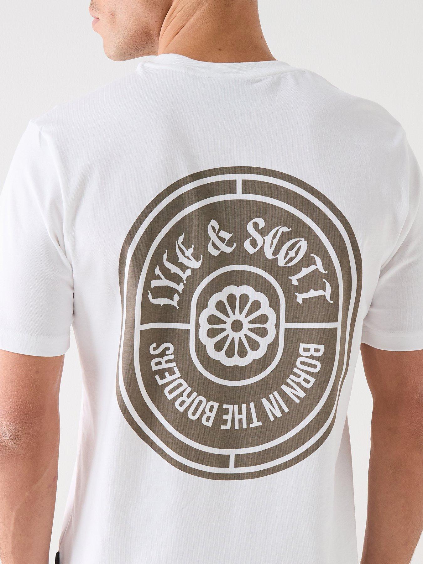 Image 5 of 6 of Lyle & Scott Borders Label Graphic T-Shirt - White