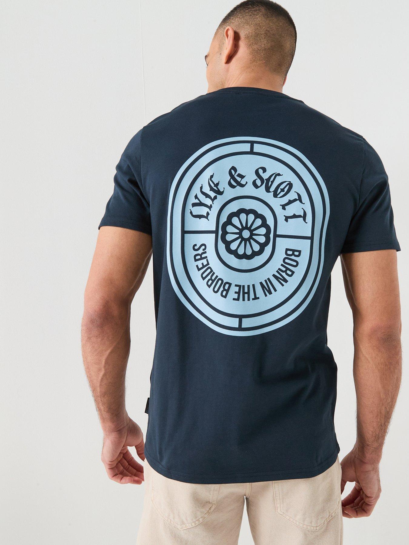 Lyle & Scott Borders Label Graphic T-Shirt - Navy