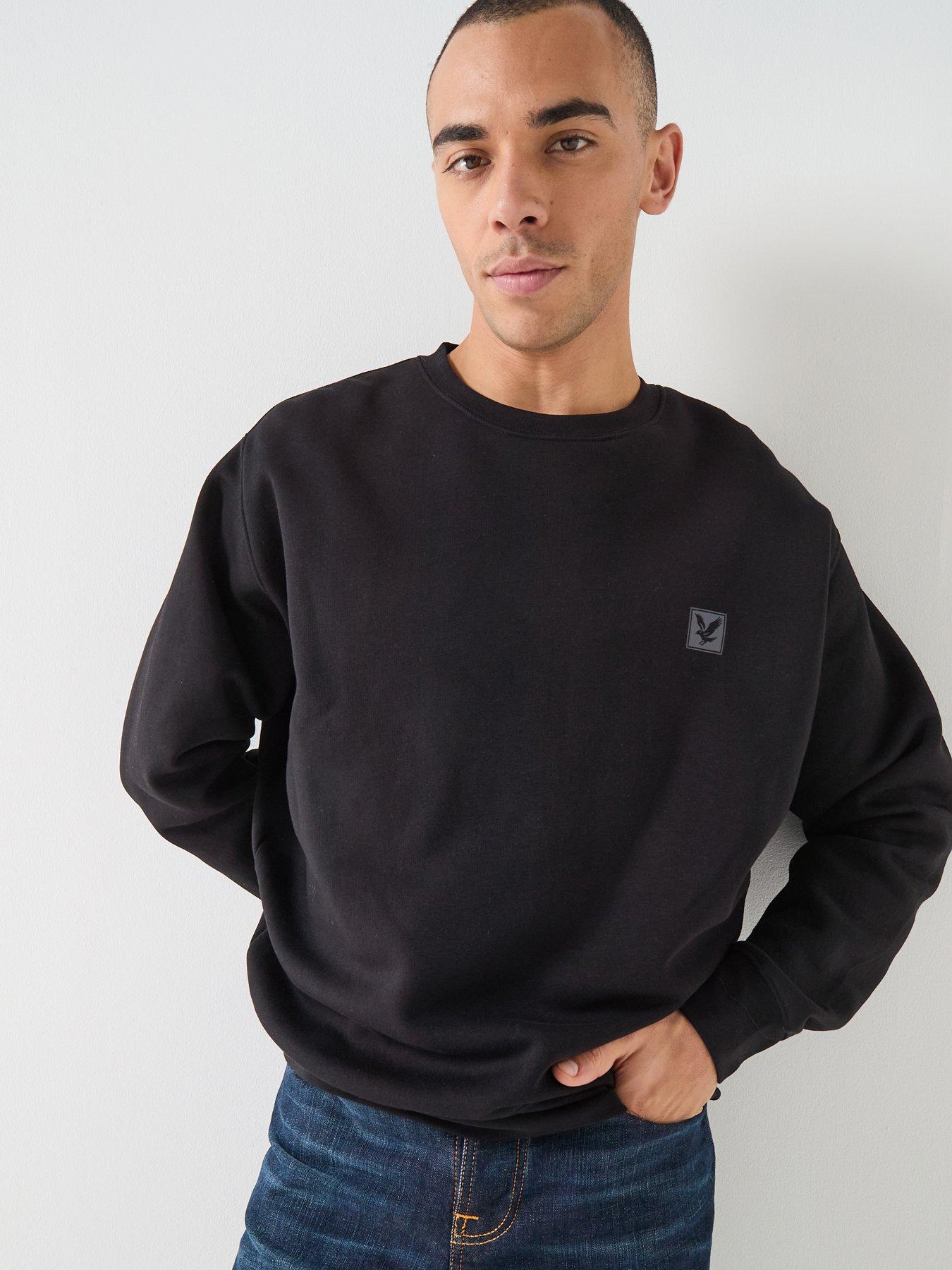 Lyle & Scott Loungewear Crew Neck Sweat And Short Set, Black, Size 2Xl, Men
