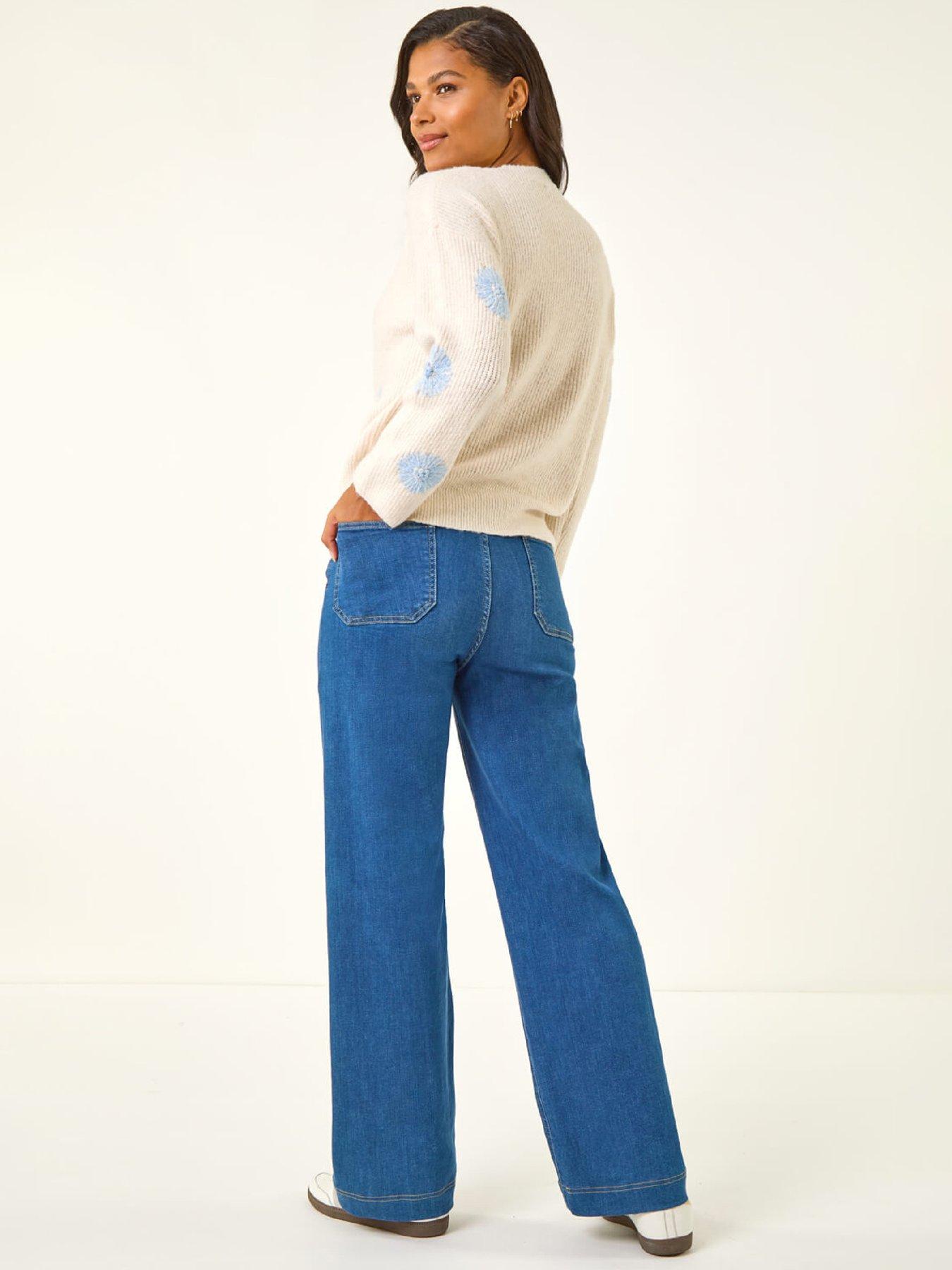 Image 2 of 5 of Roman Scattered Flower Knit Jumper - Ivory