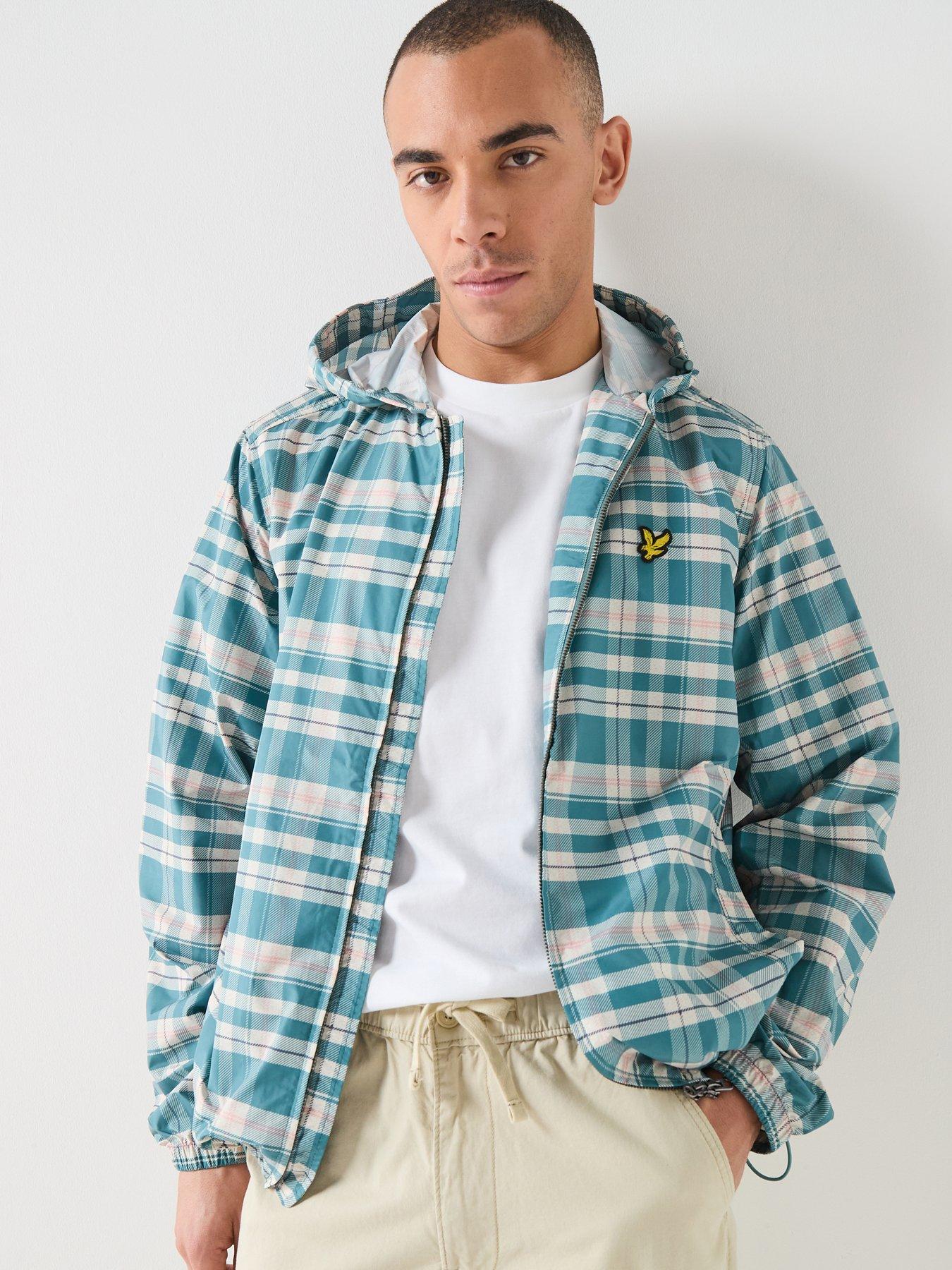 Lyle & Scott Tartan Hooded Zip Through Jacket - Green