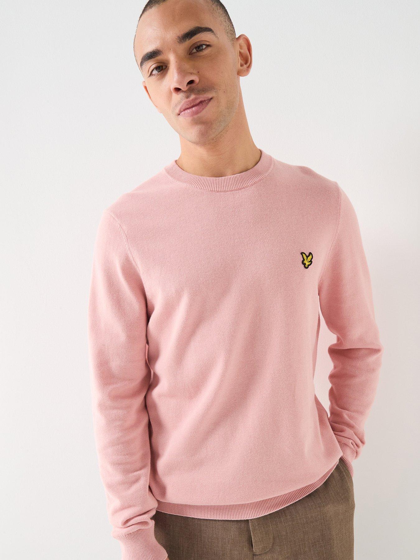 Image 1 of 5 of Lyle & Scott Cotton Crew Knitted Jumper - Pink
