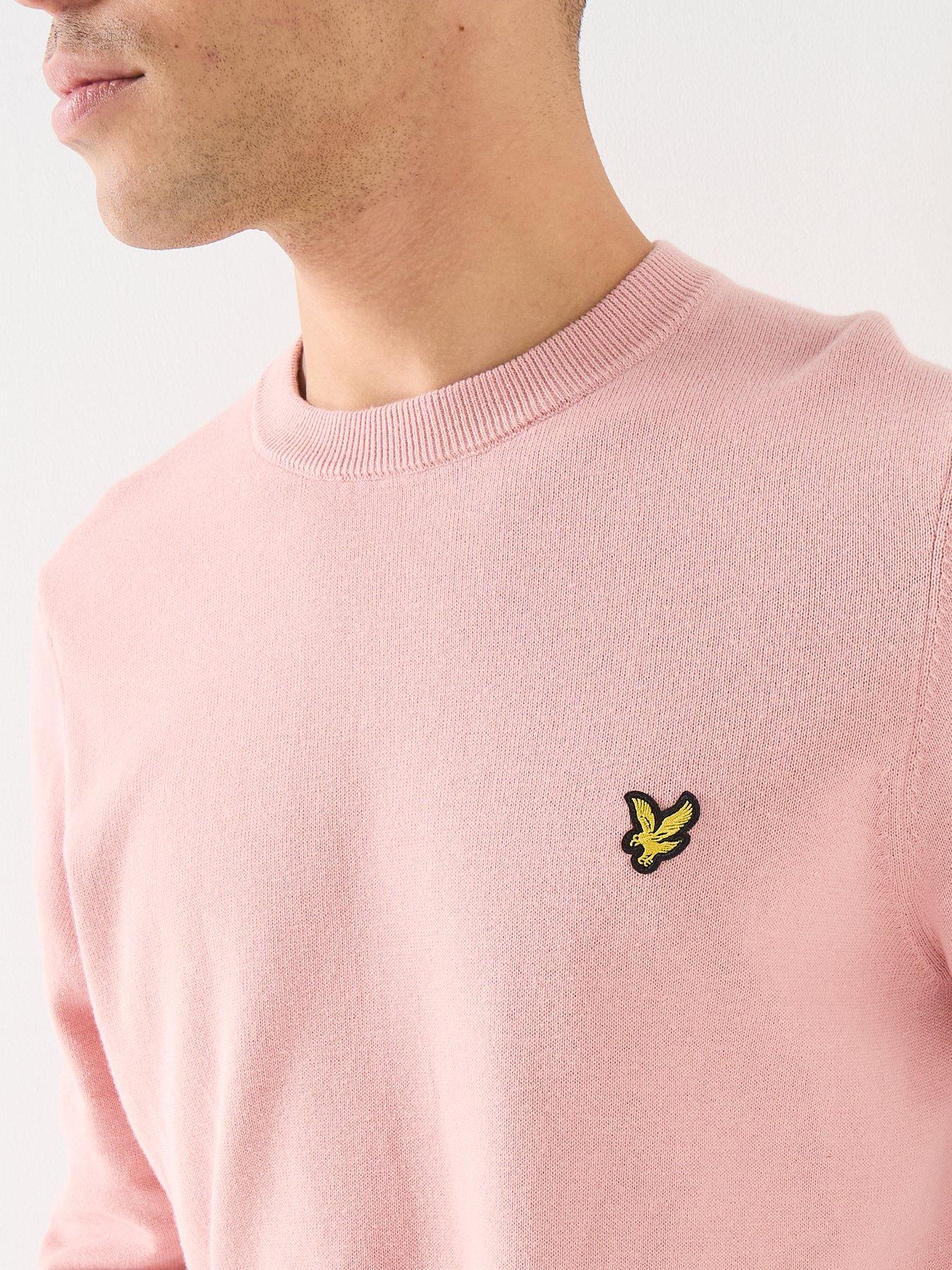 Image 4 of 5 of Lyle & Scott Cotton Crew Knitted Jumper - Pink