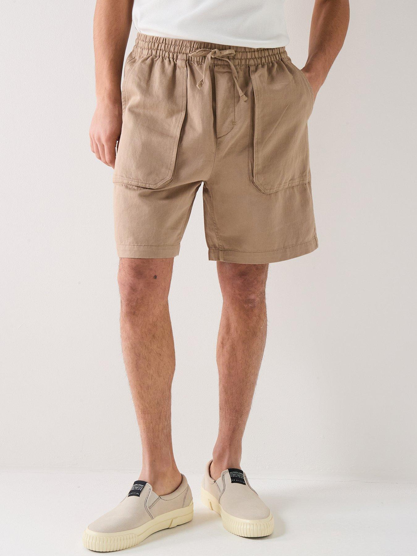 Image 1 of 5 of Lyle & Scott Linen Shorts - Beige