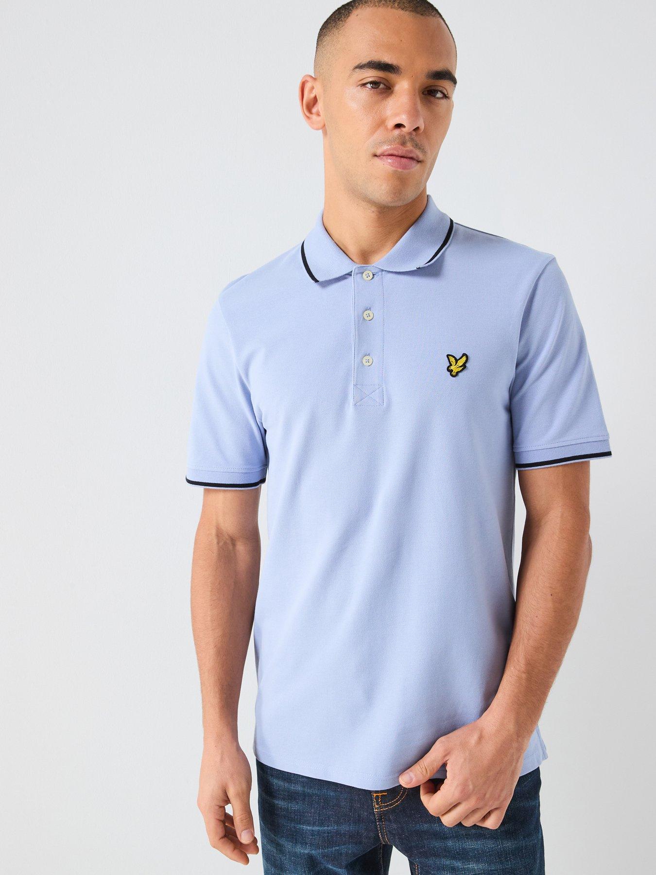 Lyle & Scott Tipped Polo Shirt, Blue, Size 2Xl, Men