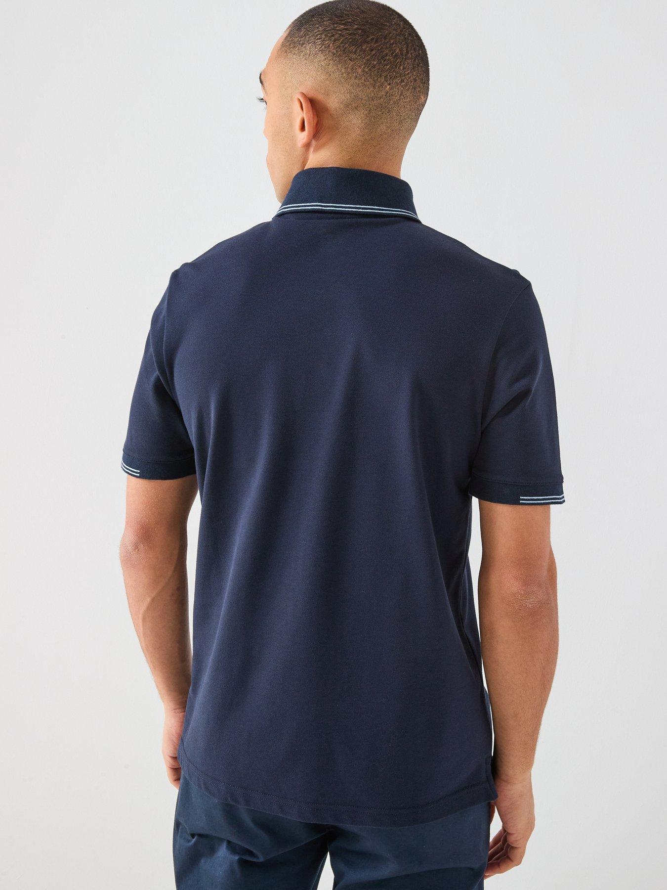 Image 2 of 5 of Lyle & Scott Fine Tipped Polo Shirt - Navy