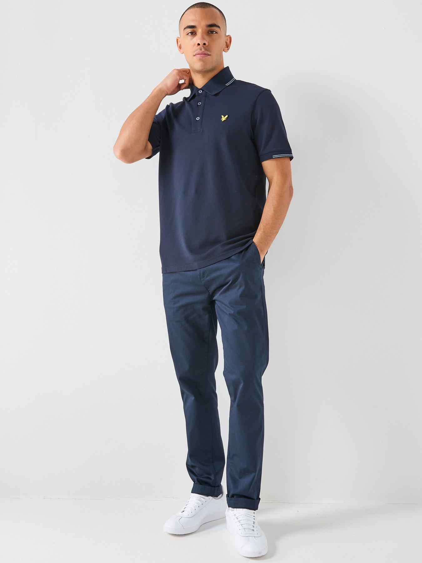 Image 3 of 5 of Lyle & Scott Fine Tipped Polo Shirt - Navy
