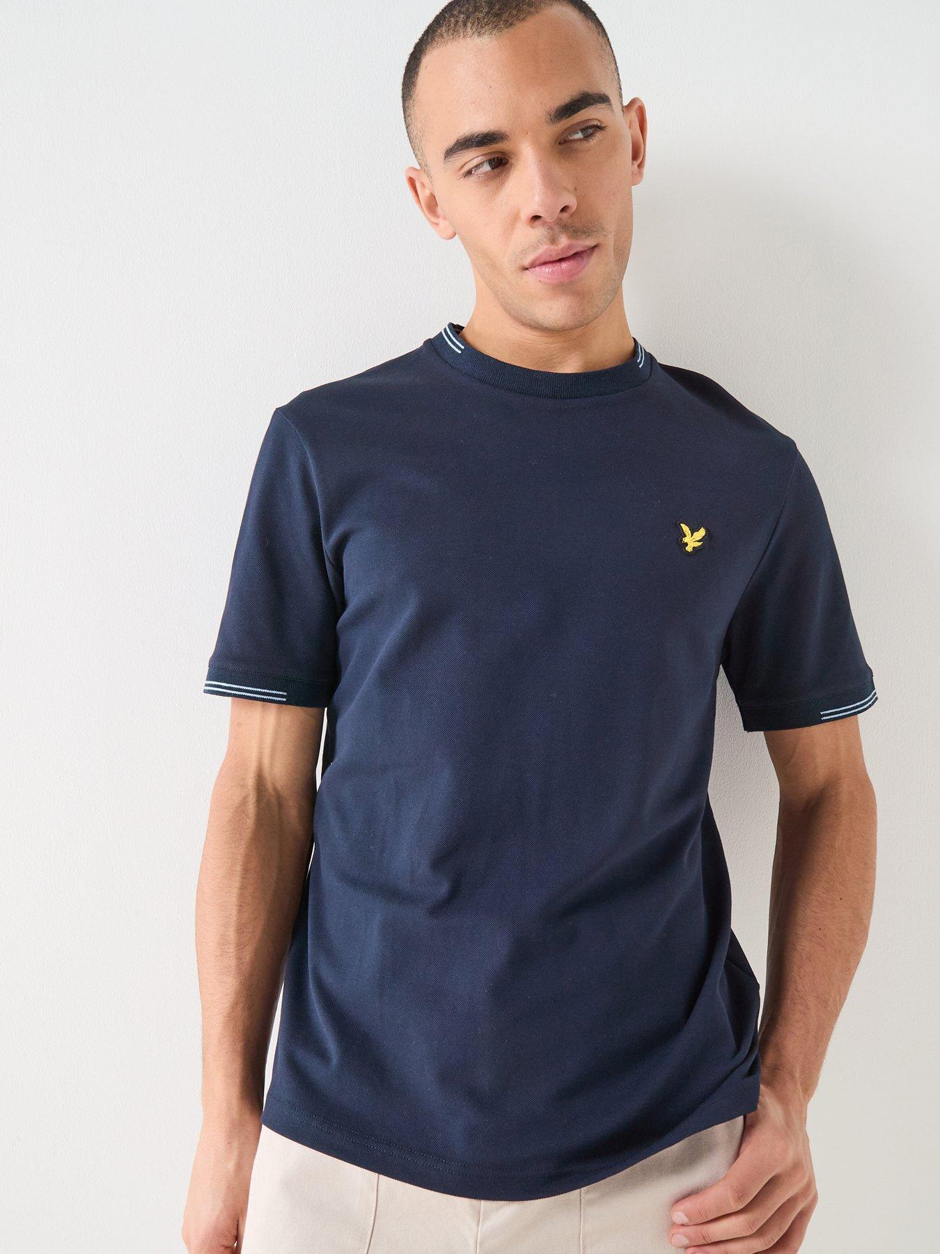 Lyle & Scott Quarter Tipped T-Shirt - Navy