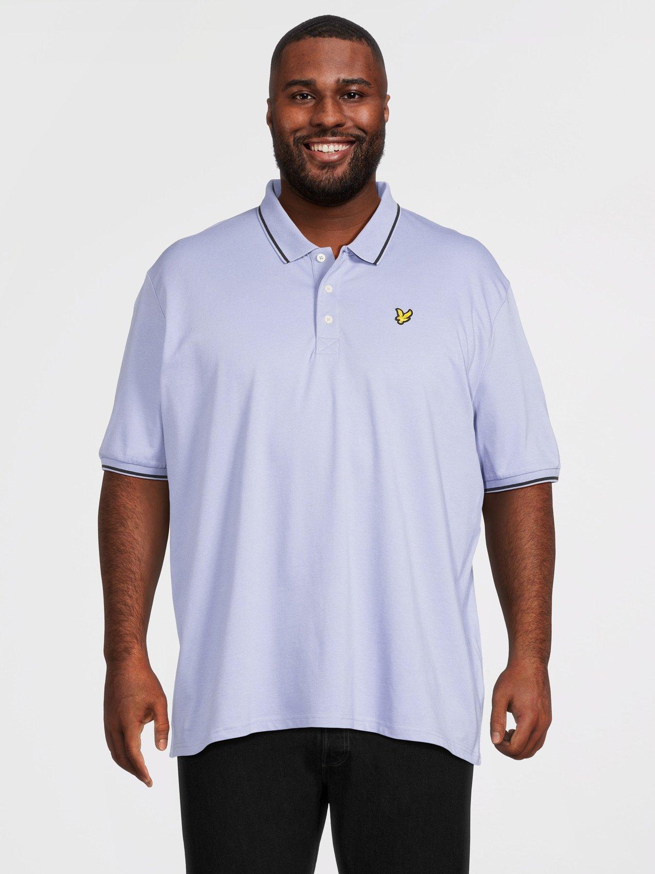 Lyle & Scott Big & Tall Tipped Polo Shirt, Blue, Size 1Xl, Men