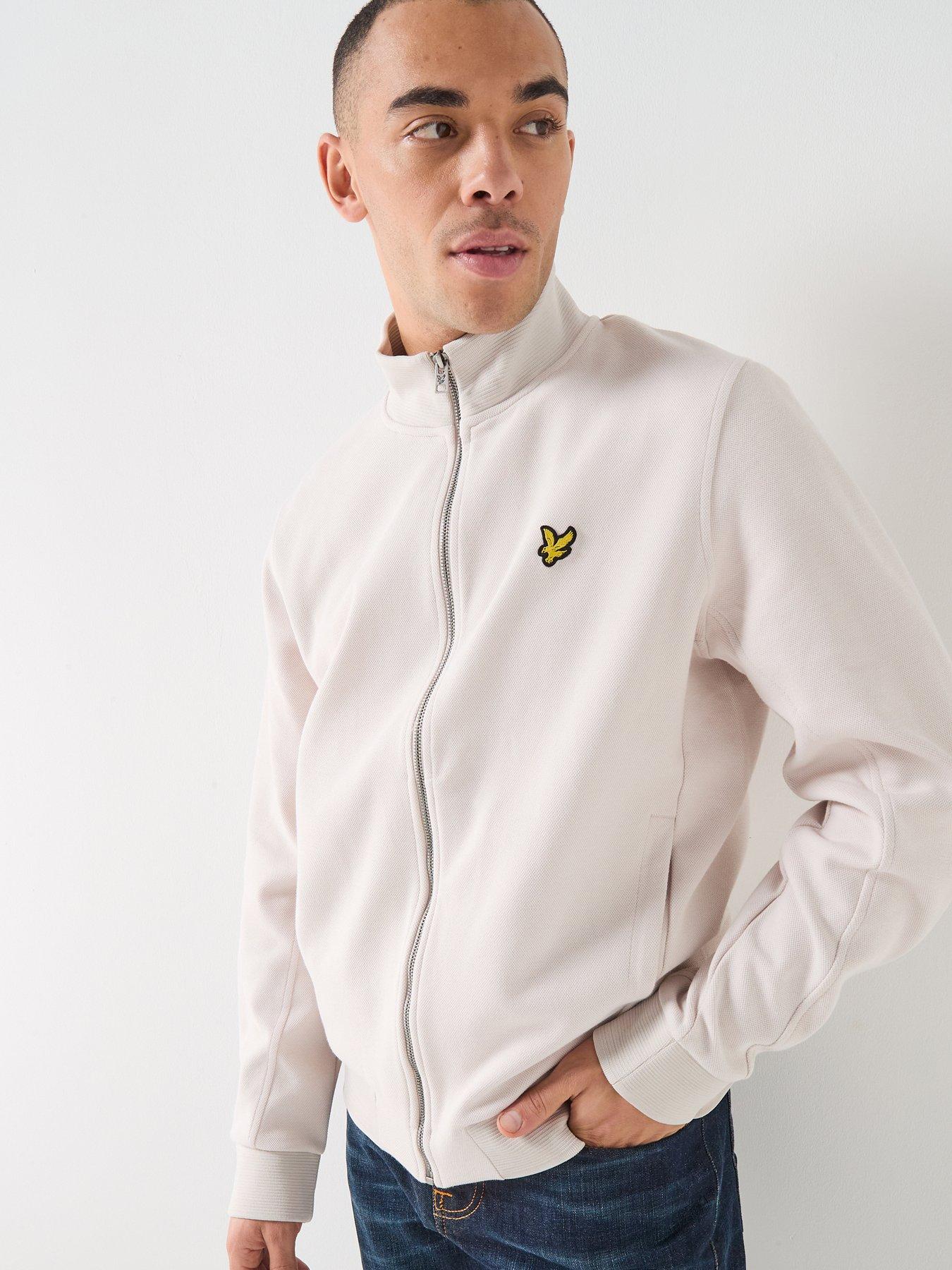 Lyle & Scott Pique Zip Through Track Jacket -Pink - Light Pink