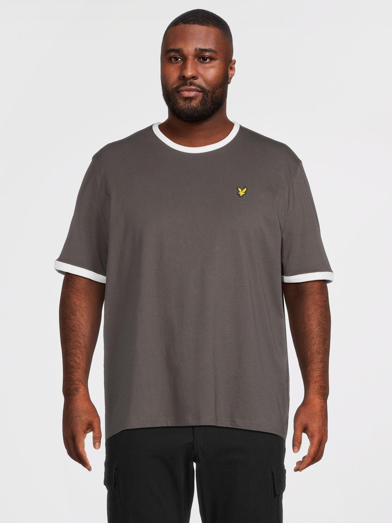 Lyle & Scott Big Tall Ringer T-Shirt - Grey