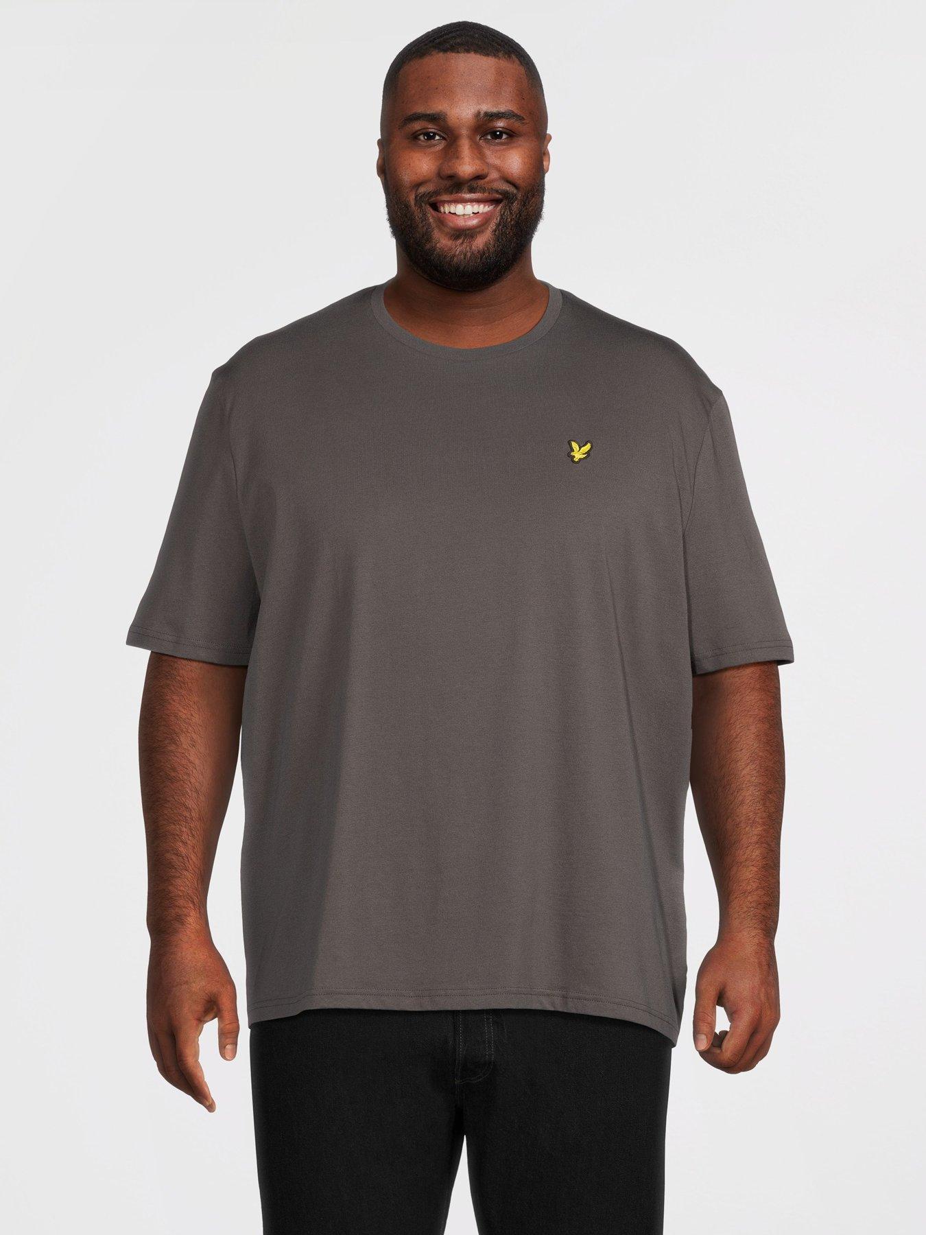 Lyle & Scott Big Tall Plain T-Shirt, Grey, Size 1Xl, Men