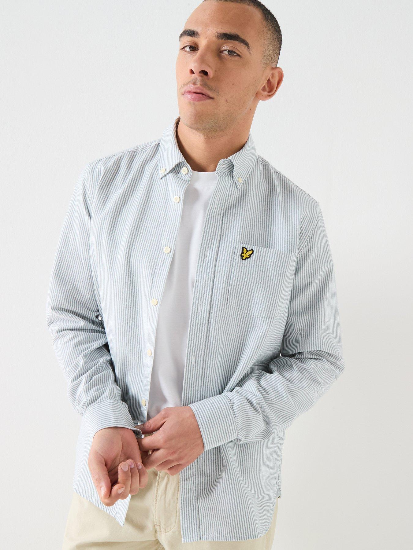 Lyle & Scott Stripe Oxford Shirt - Grey