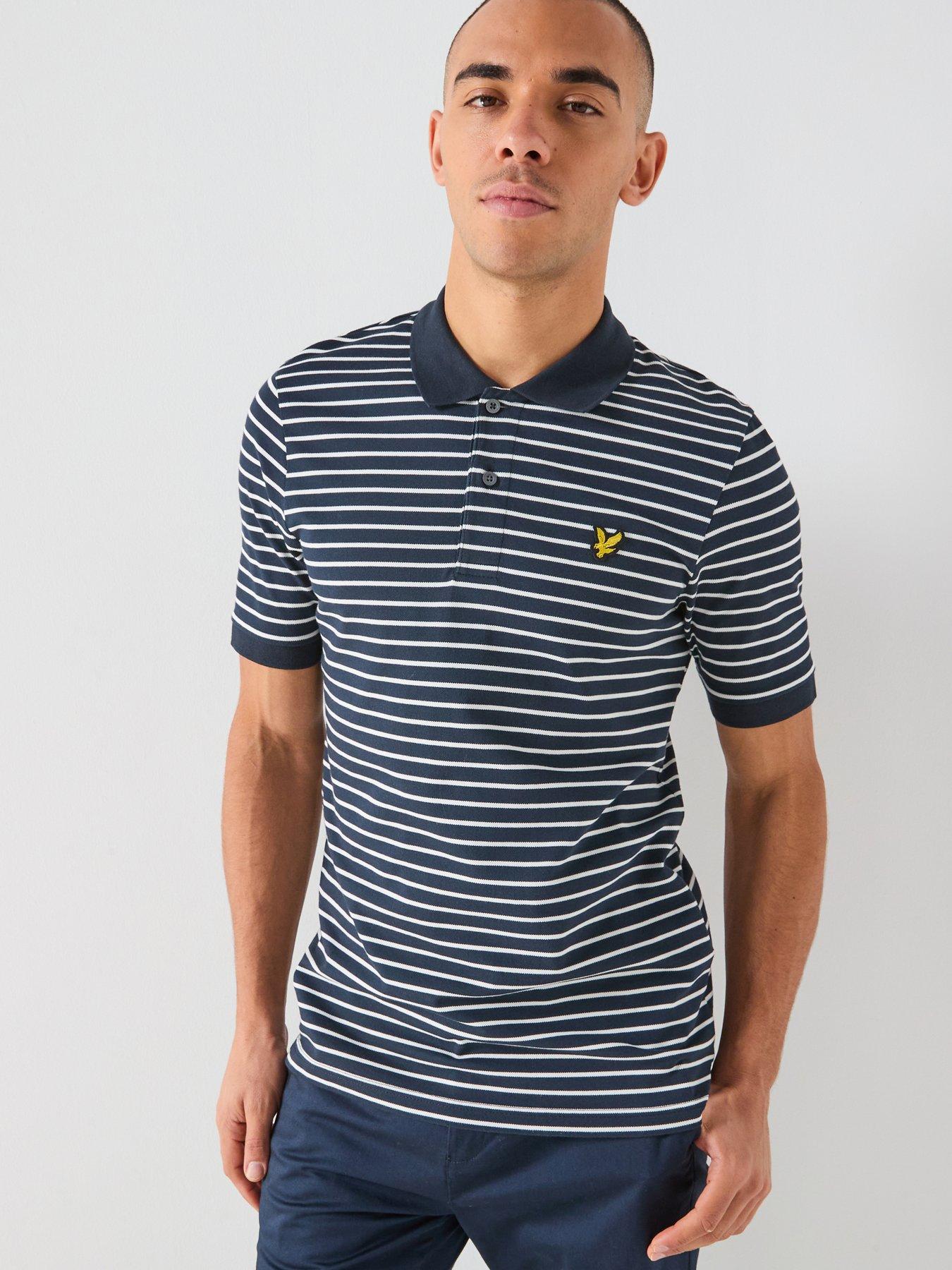 Lyle & Scott Pique Breton Polo Shirt, Navy, Size 2Xl, Men