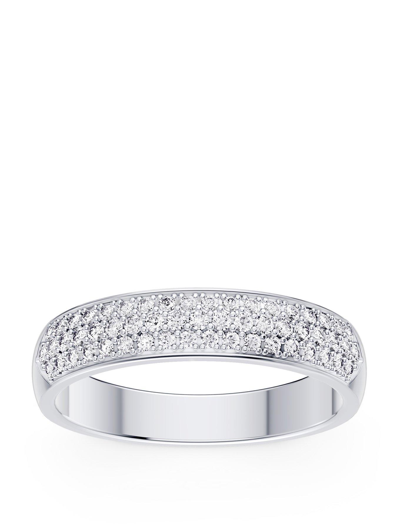 Ernest Jones Pave Eternity 0.50Ct Diamond Ring - Platinum