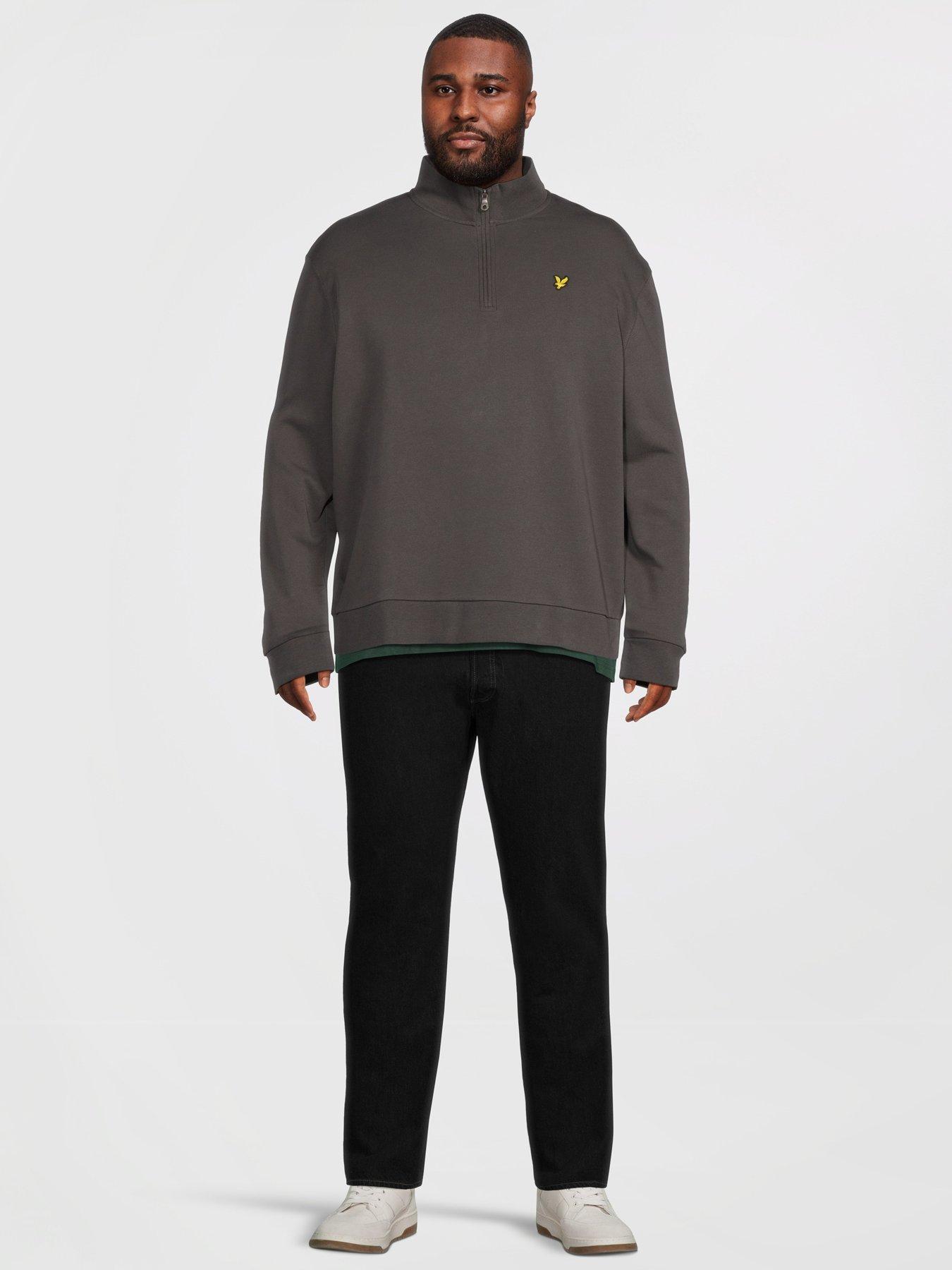 Image 3 of 5 of Lyle & Scott Big Tall Loopback Quarter Zip Sweatshirt - Grey