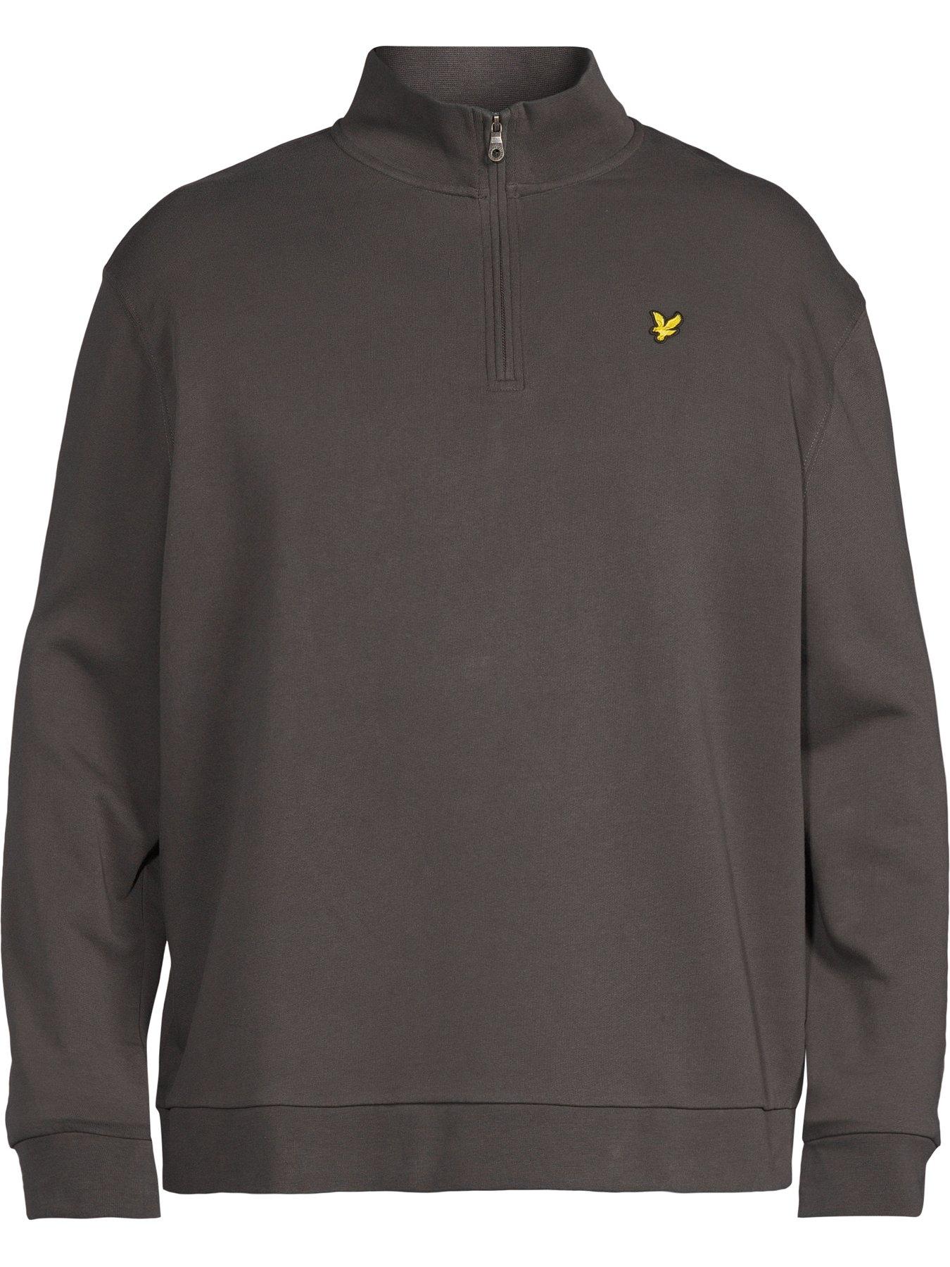 Image 5 of 5 of Lyle & Scott Big Tall Loopback Quarter Zip Sweatshirt - Grey