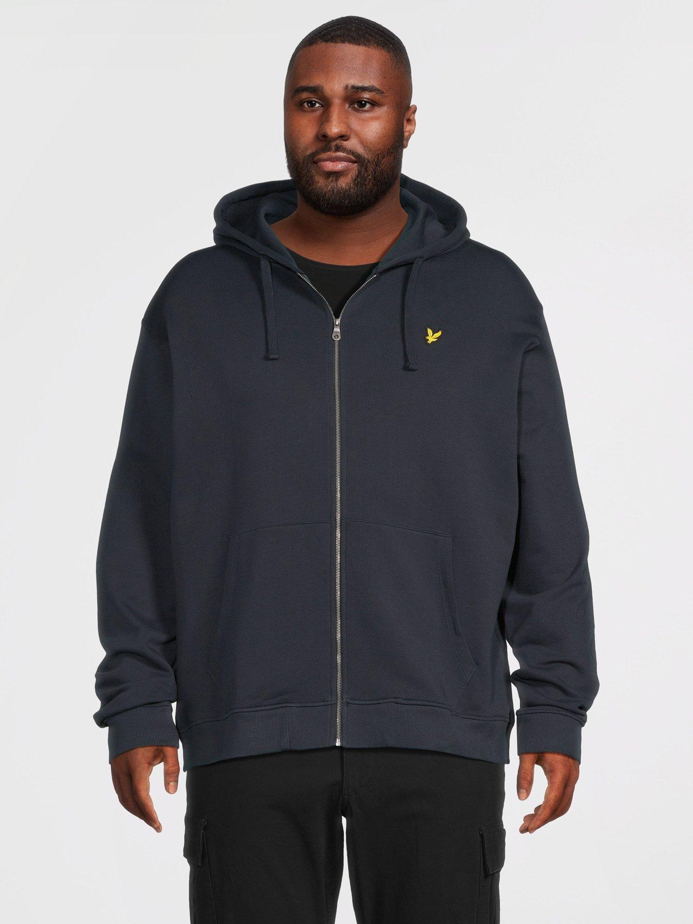 Lyle & Scott Big Tall Zip Through Hoodie - Navy