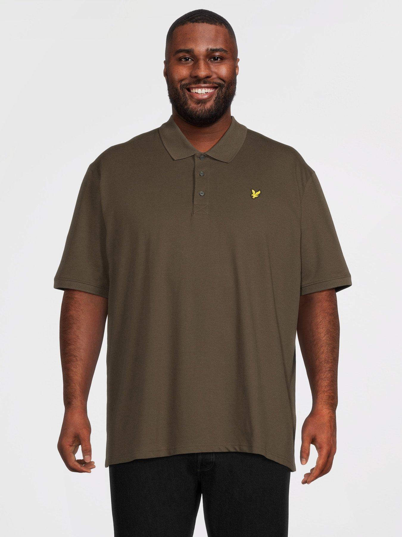 Lyle & Scott Big Tall Plain Polo Shirt - Khaki