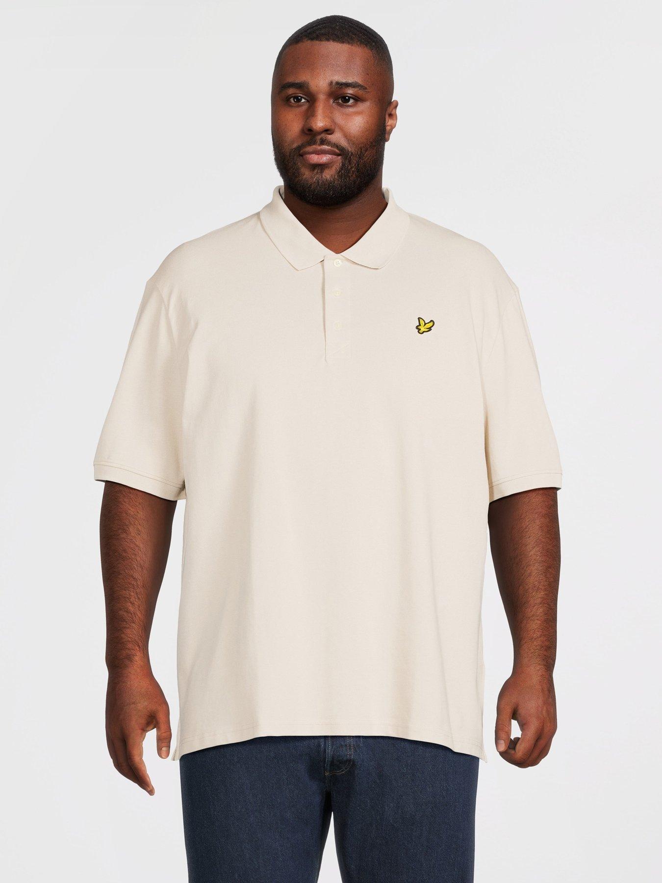 Lyle & Scott Big Tall Plain Polo Shirt - Beige