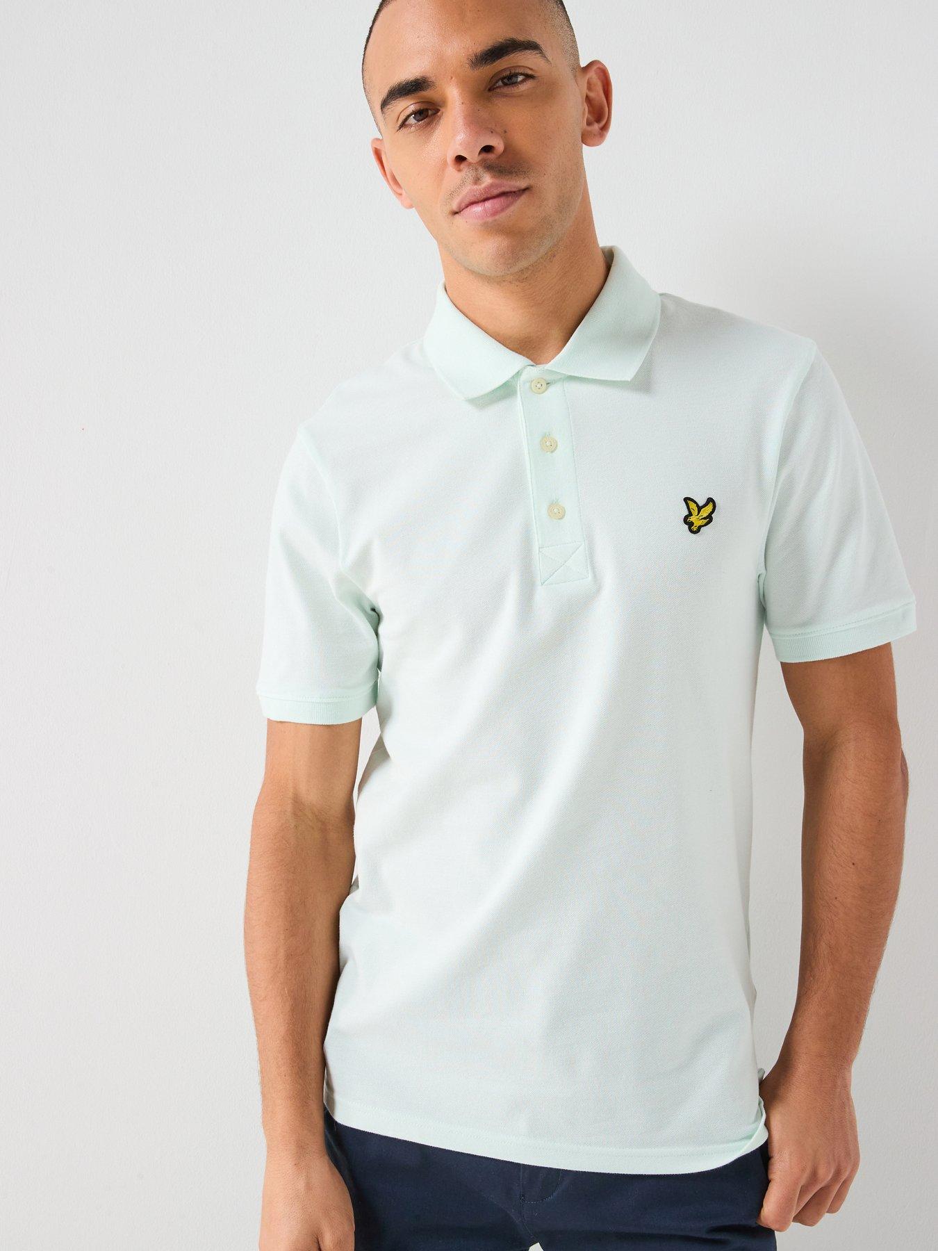 Lyle & Scott Essentials Plain Polo Shirt -Blue - Light Blue