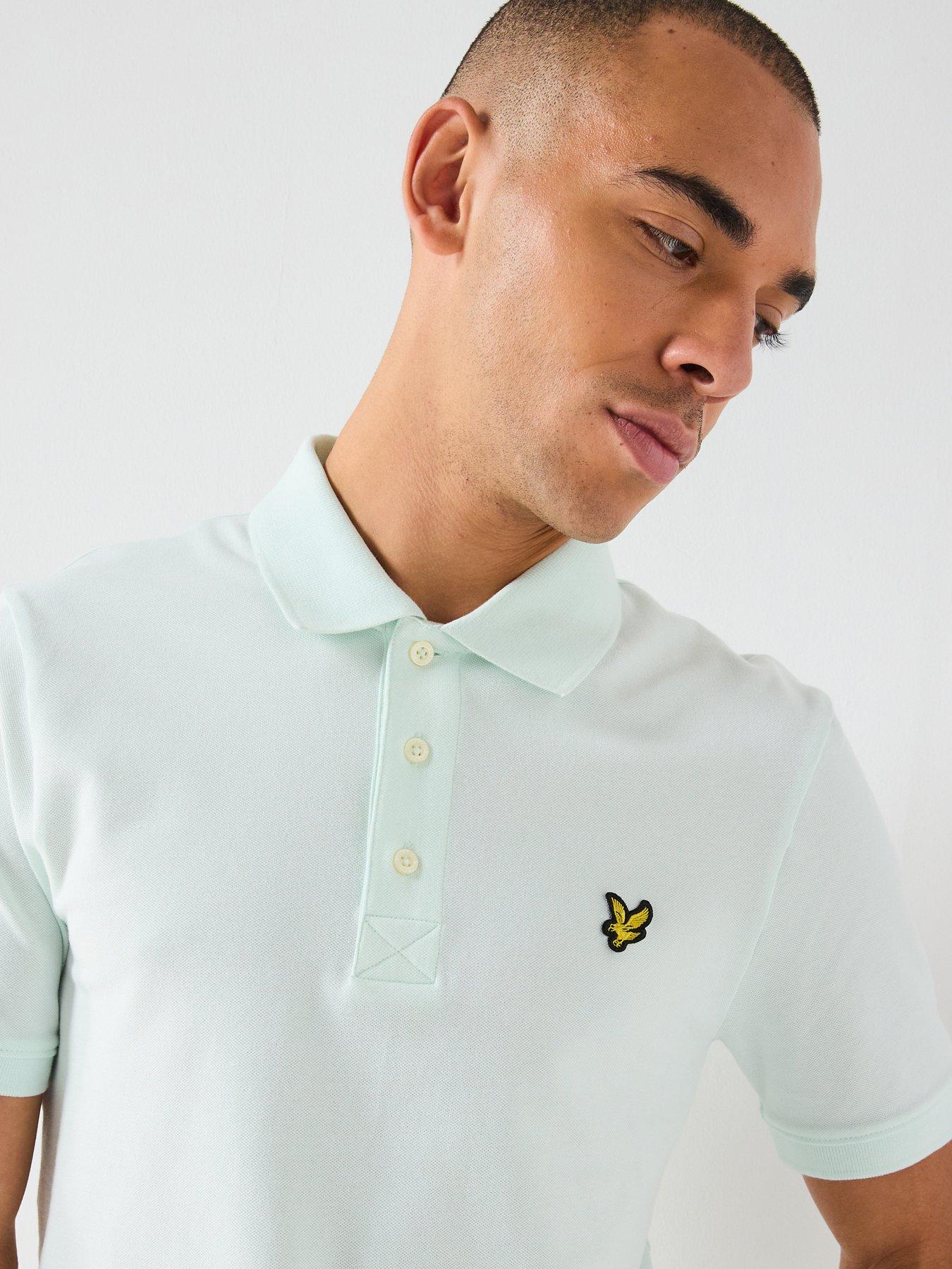 Image 4 of 4 of Lyle & Scott Essentials Plain Polo Shirt -Blue - Light Blue