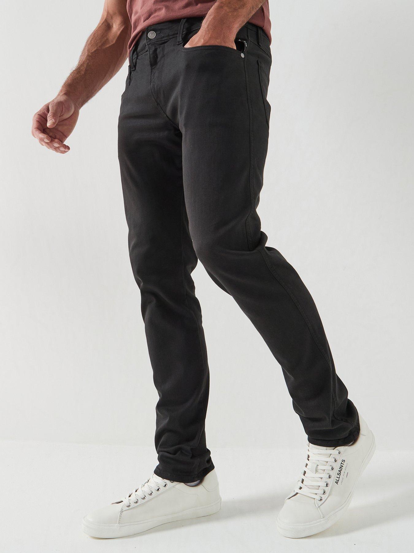 Image 1 of 6 of Replay Replay Anbass Slim Hyperflex Jeans - Black