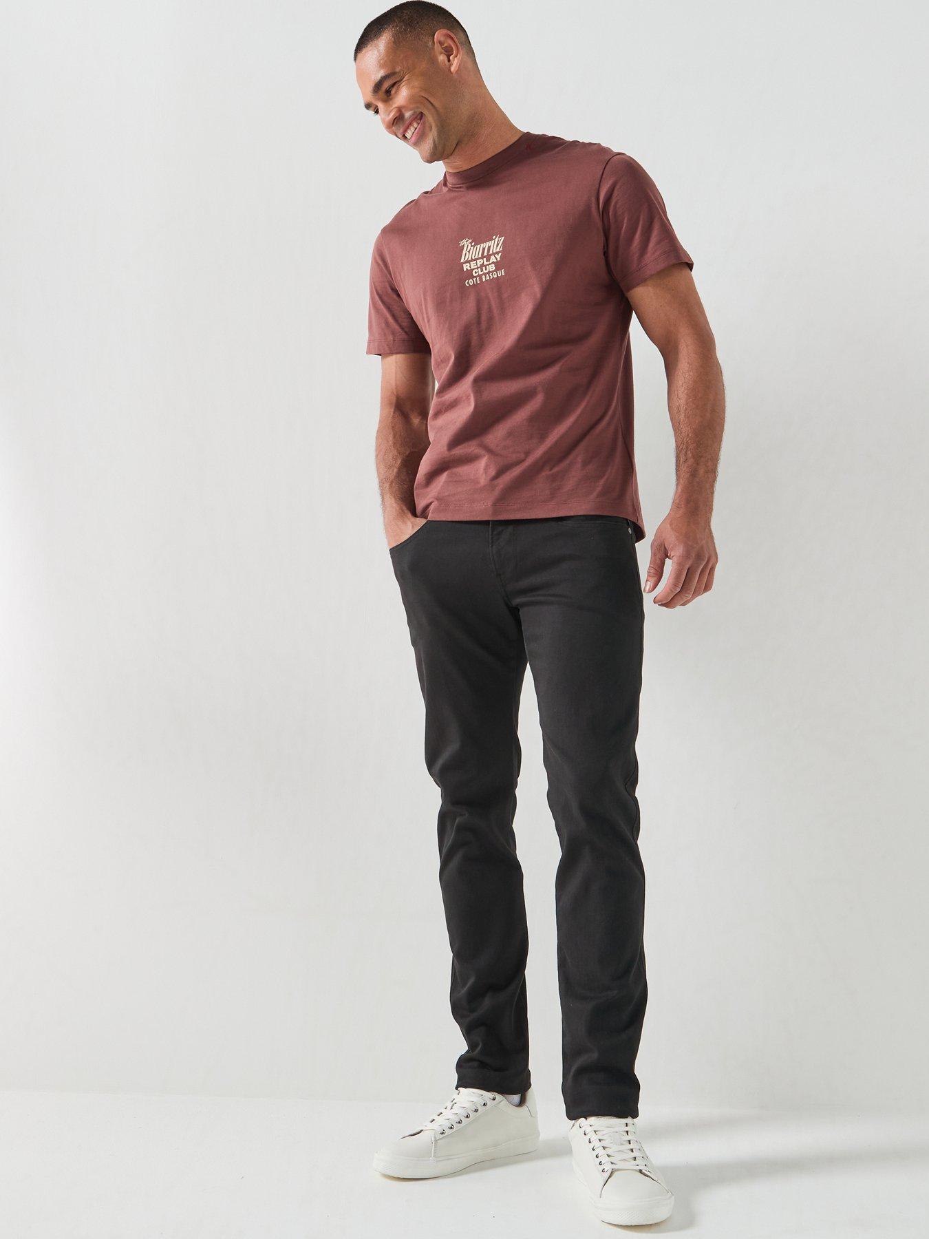 Image 3 of 6 of Replay Replay Anbass Slim Hyperflex Jeans - Black