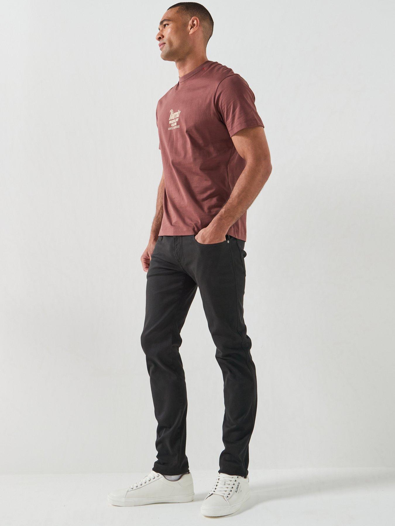 Image 6 of 6 of Replay Replay Anbass Slim Hyperflex Jeans - Black
