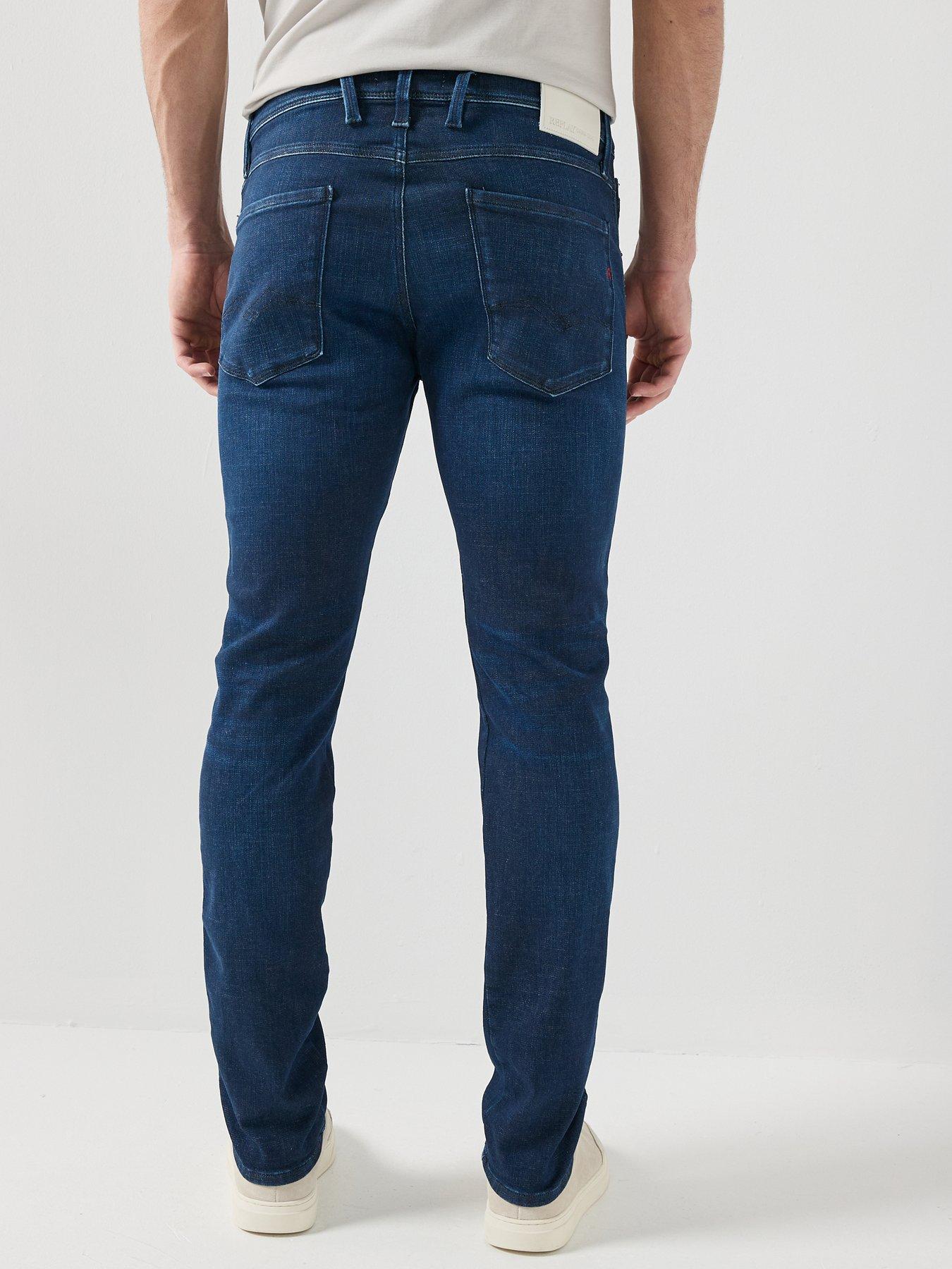 Image 2 of 5 of Replay Anbass Slim Hyperflex Jeans - Dark Blue