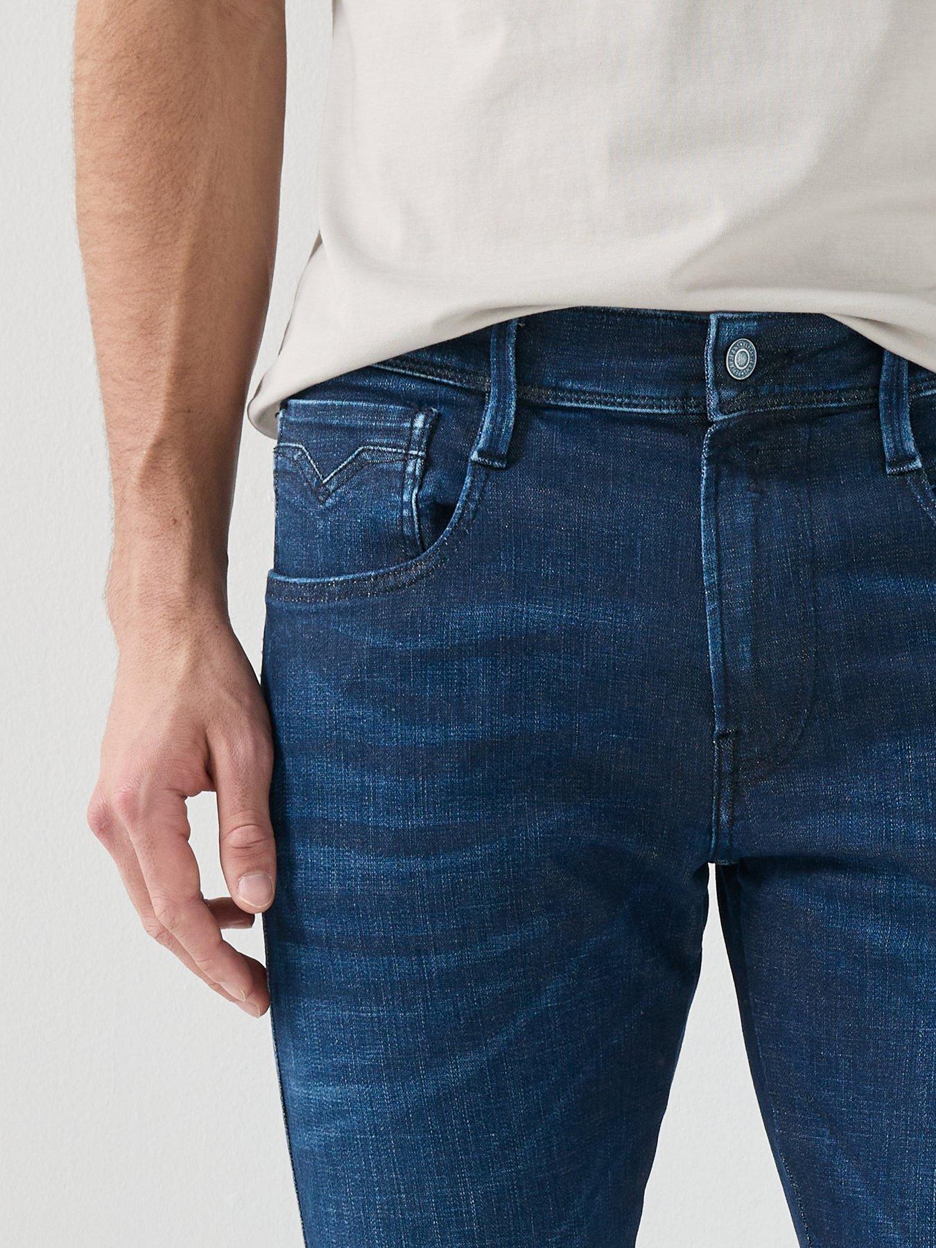Image 5 of 5 of Replay Anbass Slim Hyperflex Jeans - Dark Blue