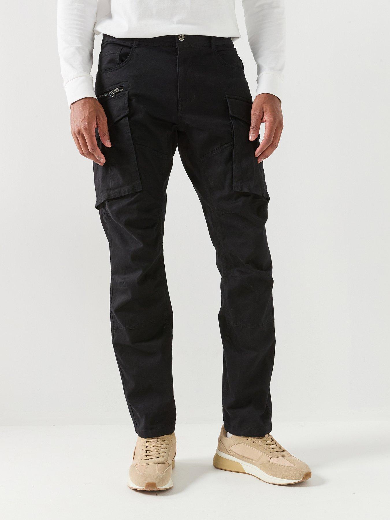 Image 1 of 6 of Replay Joe Cargo Cargo Trousers - Black