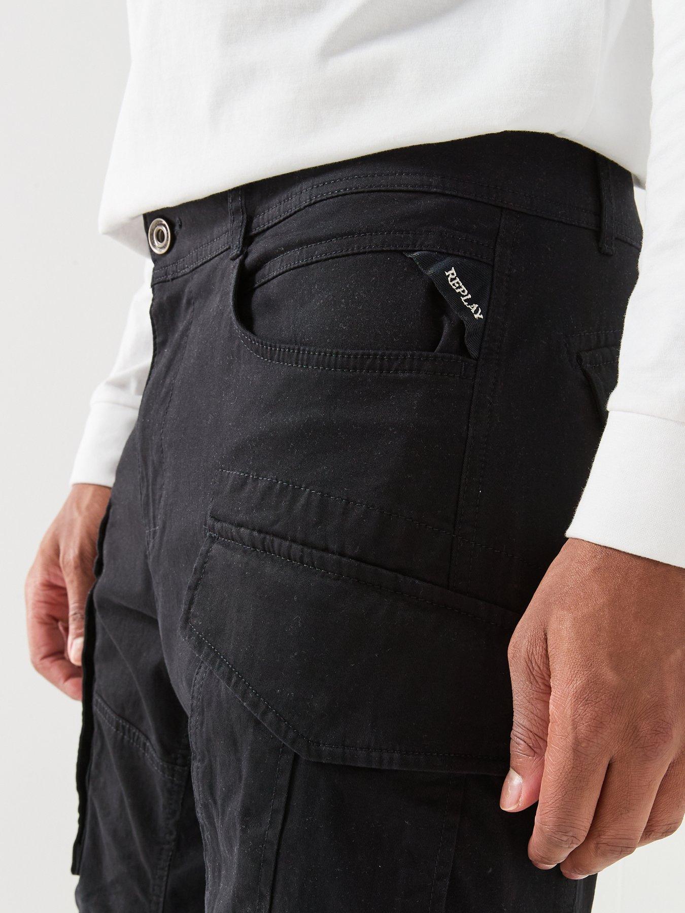 Image 4 of 6 of Replay Joe Cargo Cargo Trousers - Black