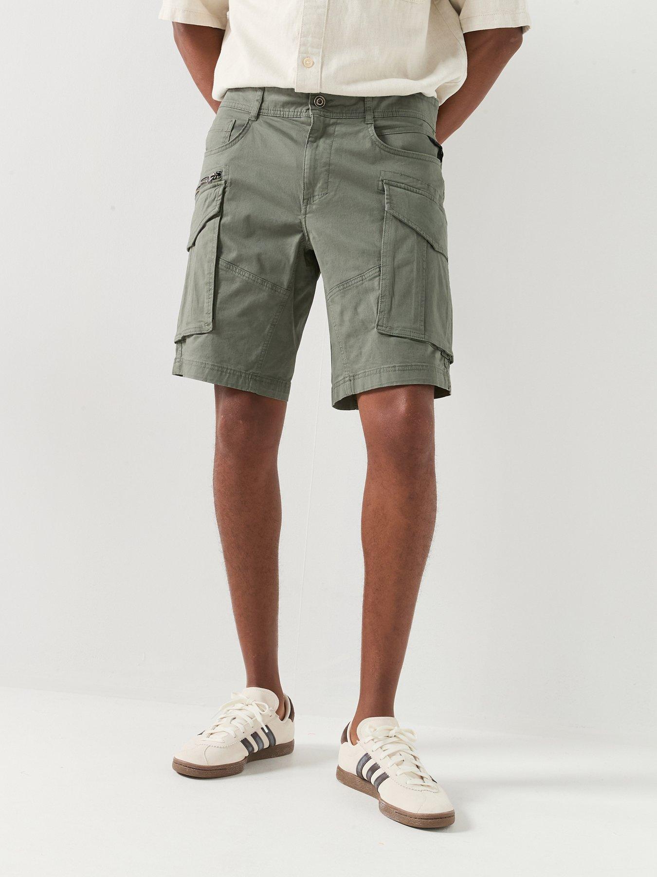 Replay Joe Cargo Shorts Cargo Shorts, Khaki, Size 32, Men