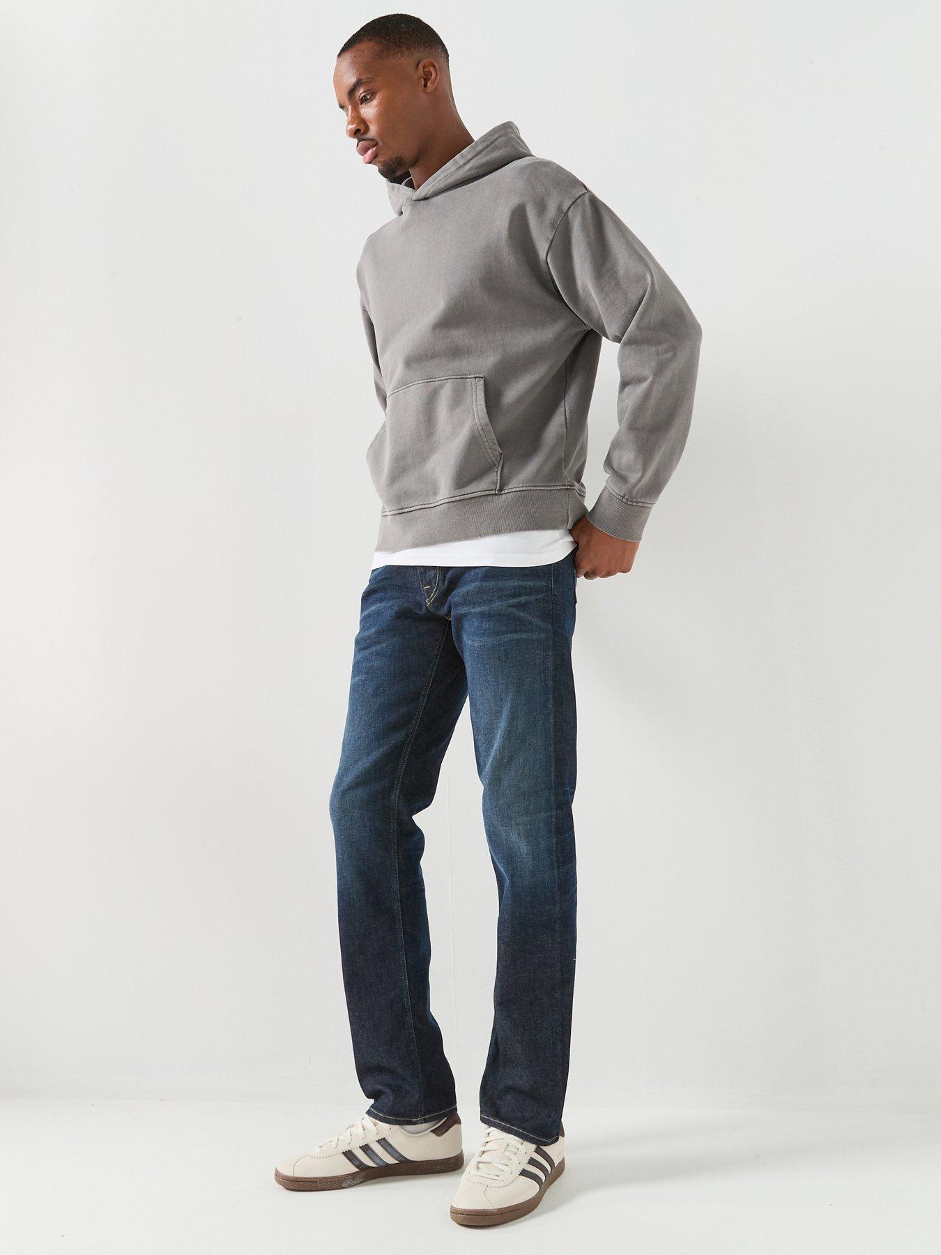 Image 3 of 6 of Replay Grover Slim Straight Jeans - Dark Blue